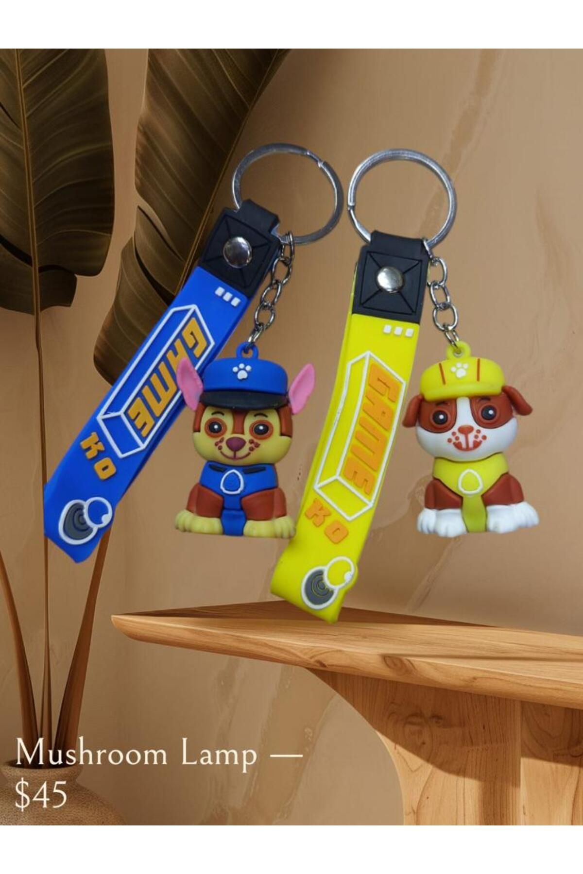 DZC KUZENLER AVM PAW PATROL Karikatür Anime Figür PVC Bebek Anahtarlık Çanta Anahtarlık Süsü 2 adet