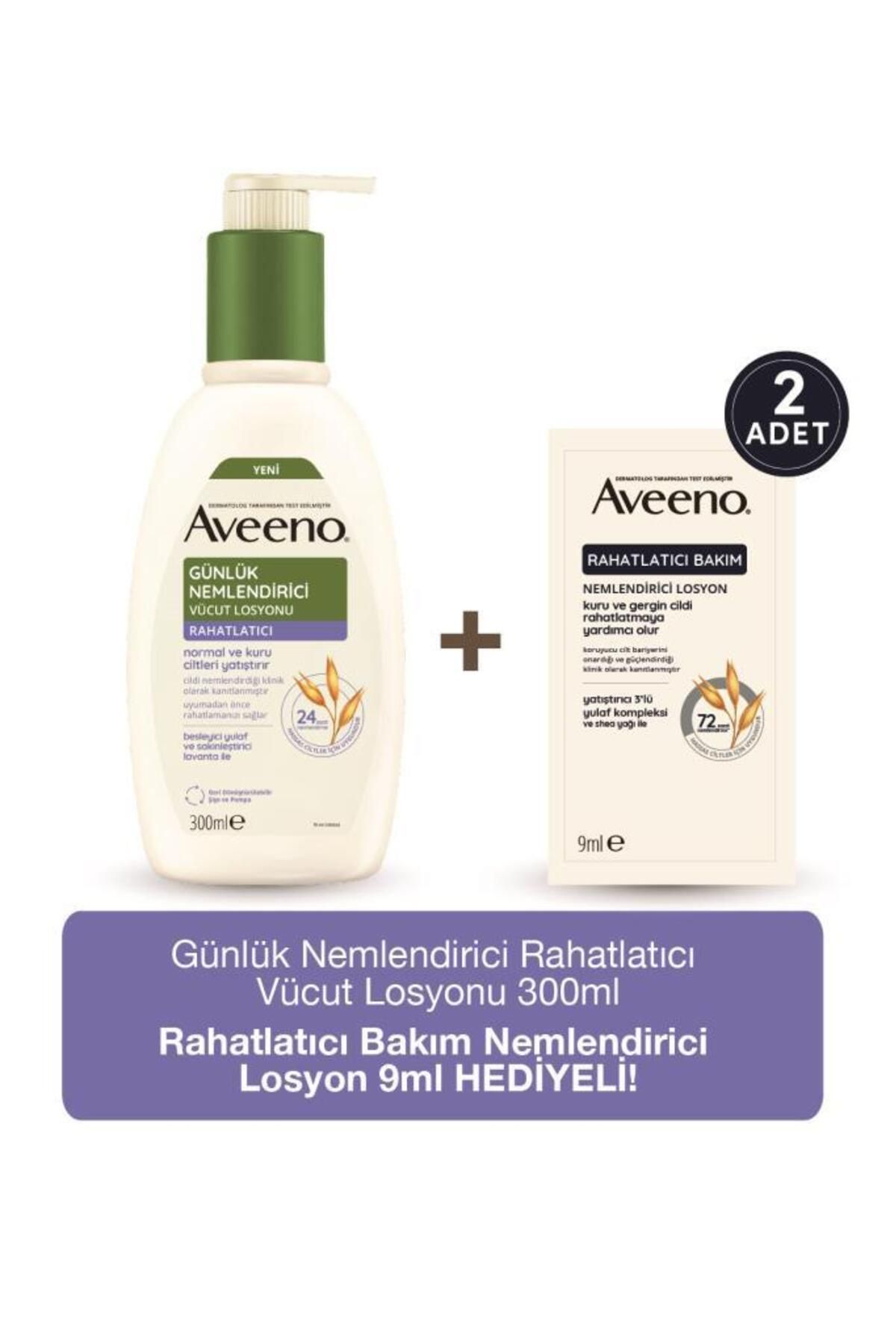 AVEENO Günlük Bakım Nemlendirici Losyon, Lavanta Kokulu 300 ml+Deneme Boy Hediye