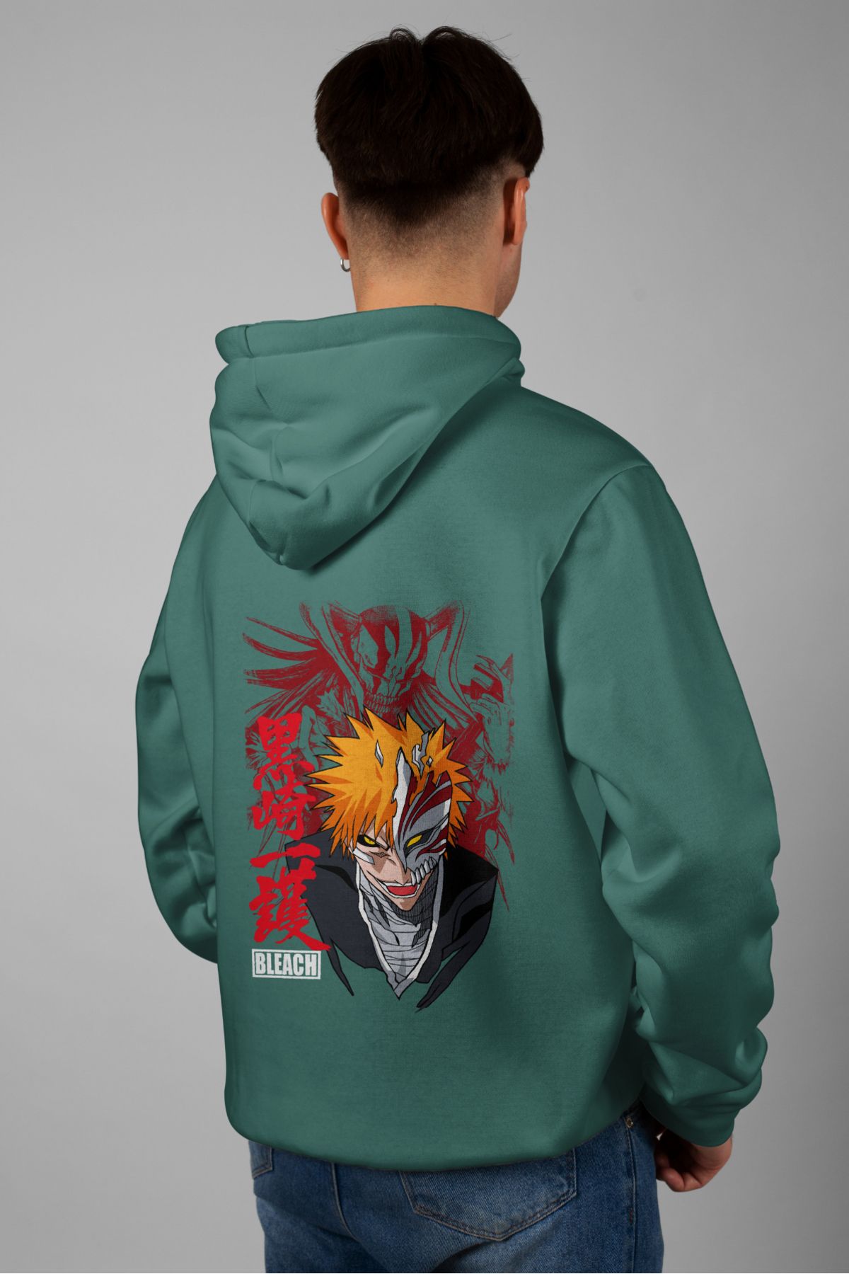 Zestia Unisex Hoodie, Vanquard Sırt Baskılı, Regular,%100 Pamuk, Yeşil Renk Kapşonlu No: 0106