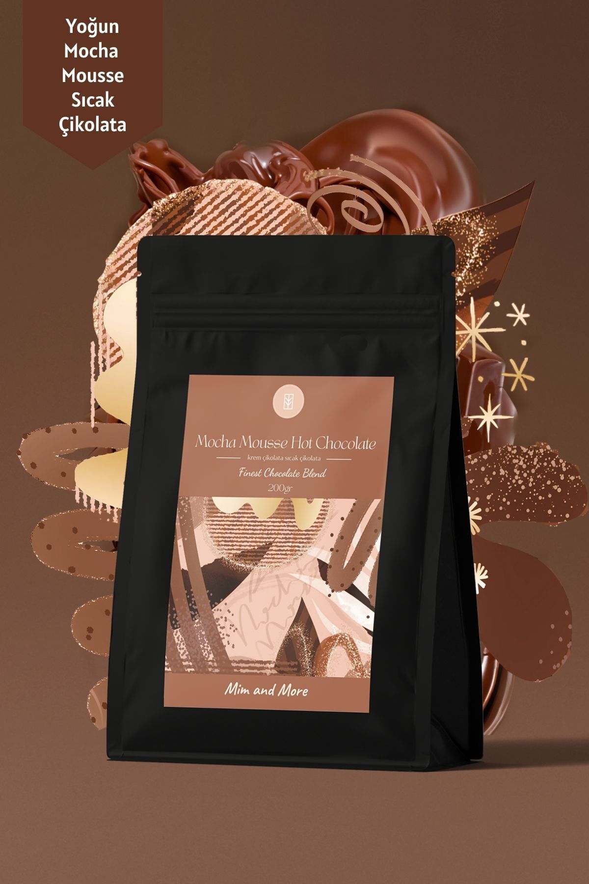 Mim and More Mocha Mousse Hot Chocolate - Krem Çikolatalı Sıcak Çikolata, 200 Gr