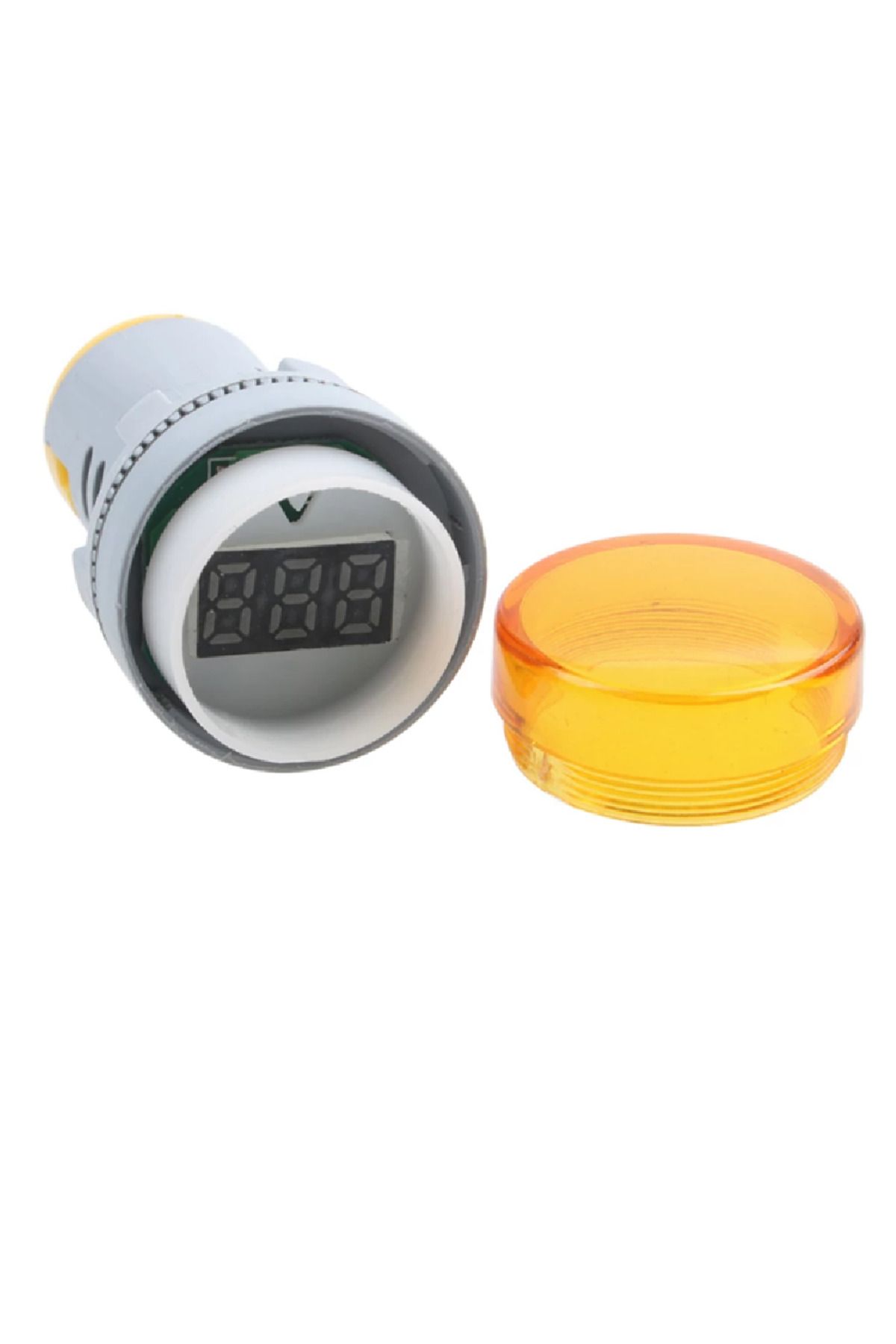 AEK-Tech Mini Dijital Voltmetre 22MM AC 60-500V LED Sarı Işık