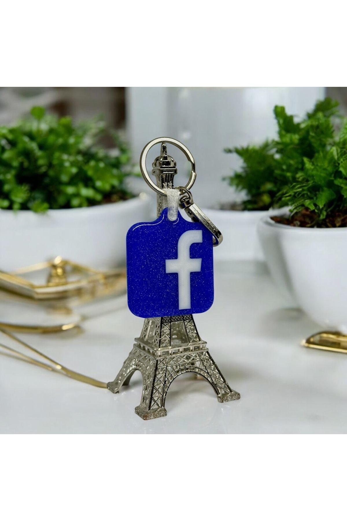 3Dneband Facebook NFC Akıllı Kişiye Özel Hediyelik Anahtarlık