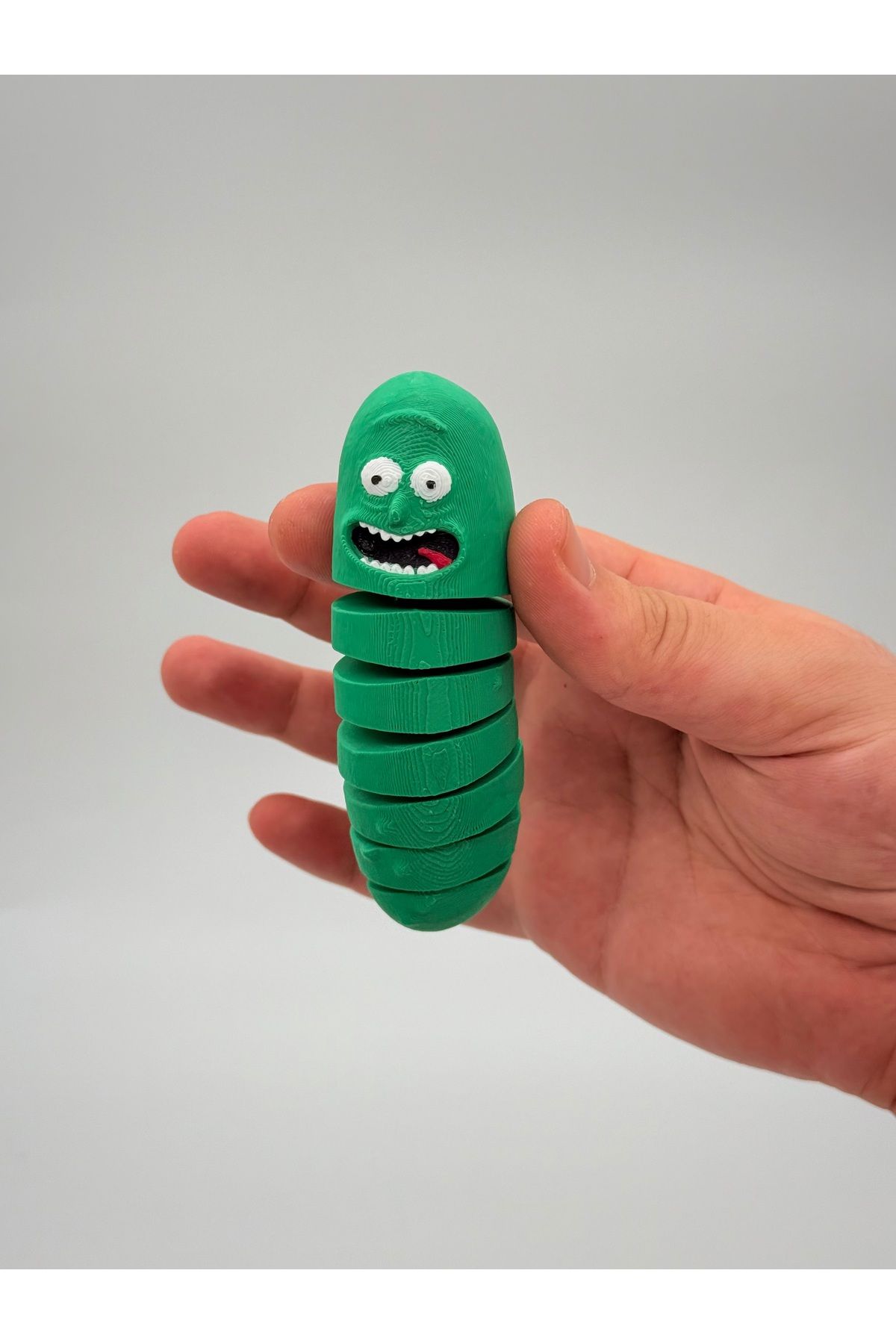 ThreeDesignStore Turşu Adam Haraketli Yeşil Pickle Rick Figür Oyuncak