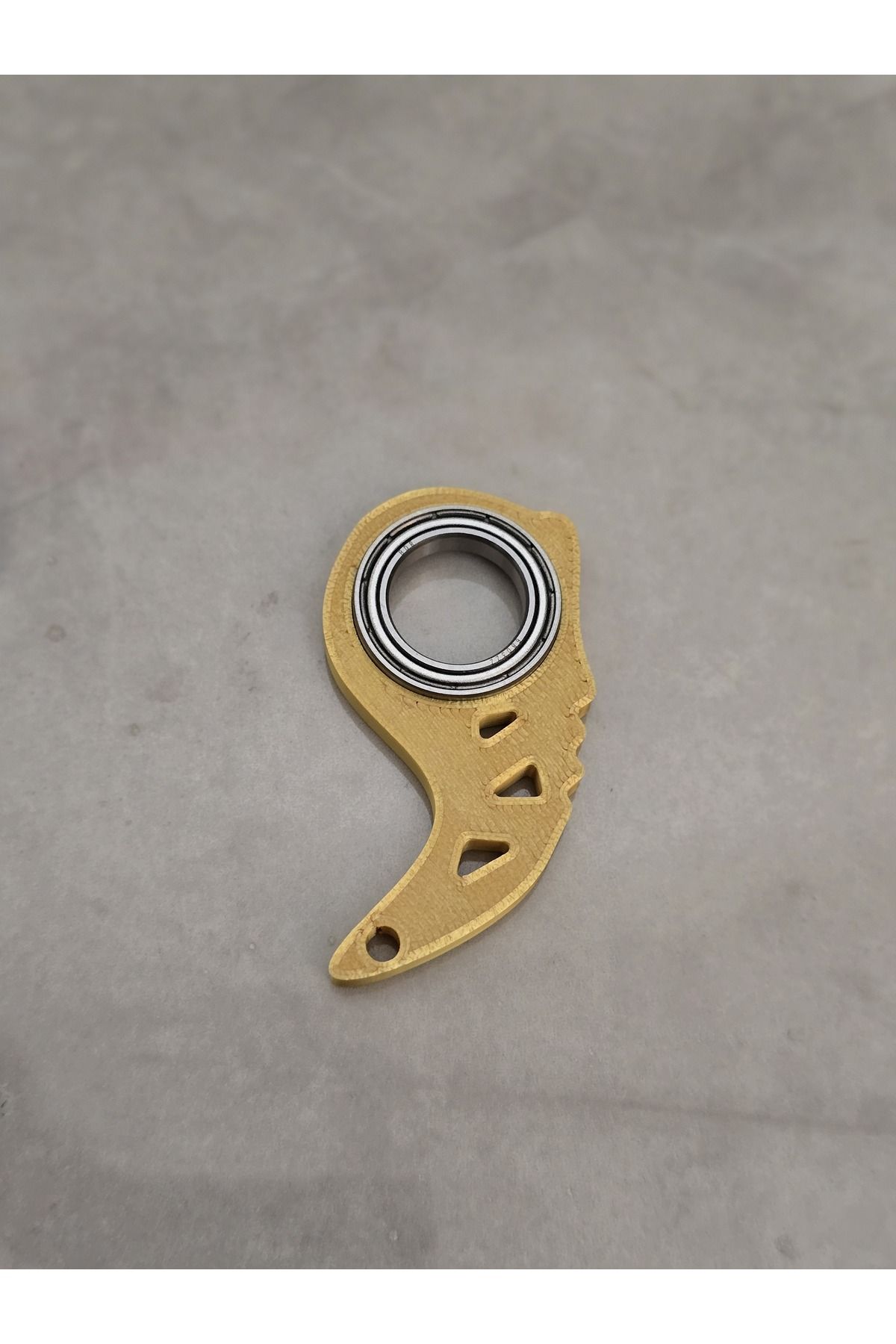 FigürDizayn Keyrambit V2 Altın Sarısı Anahtarlık Rulmanlı