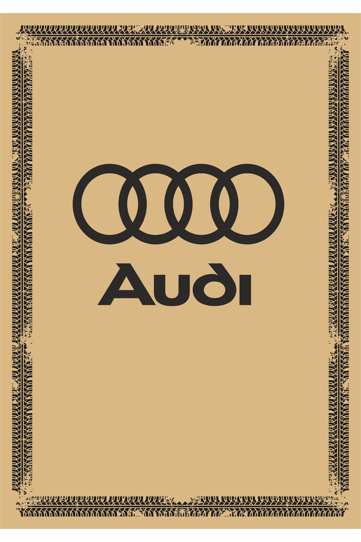 Universal Paspas Kağıdı Audi Logolu 100 Ad. 35X50 cm