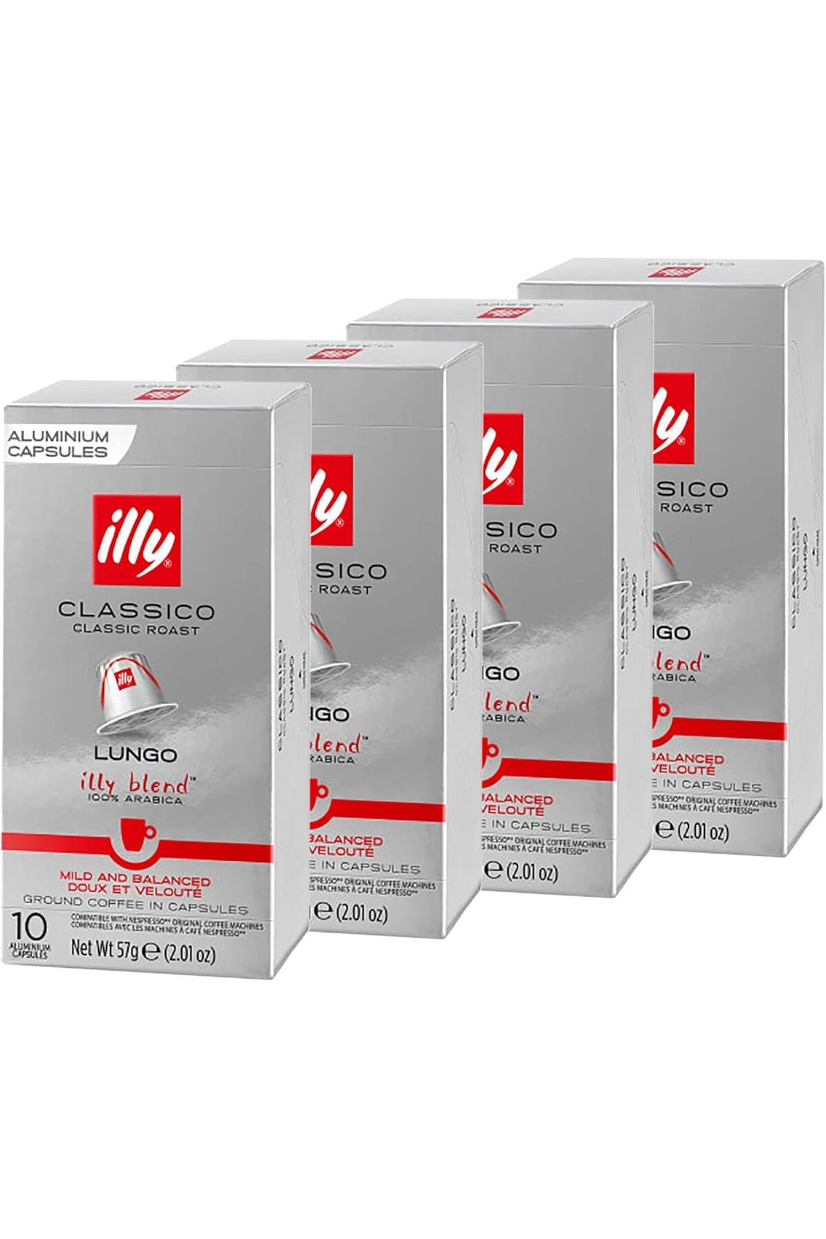 illy-Lungo Classico Coffee, Classic Roast (40-Count single serve capsules, compatible with Nespresso) 1