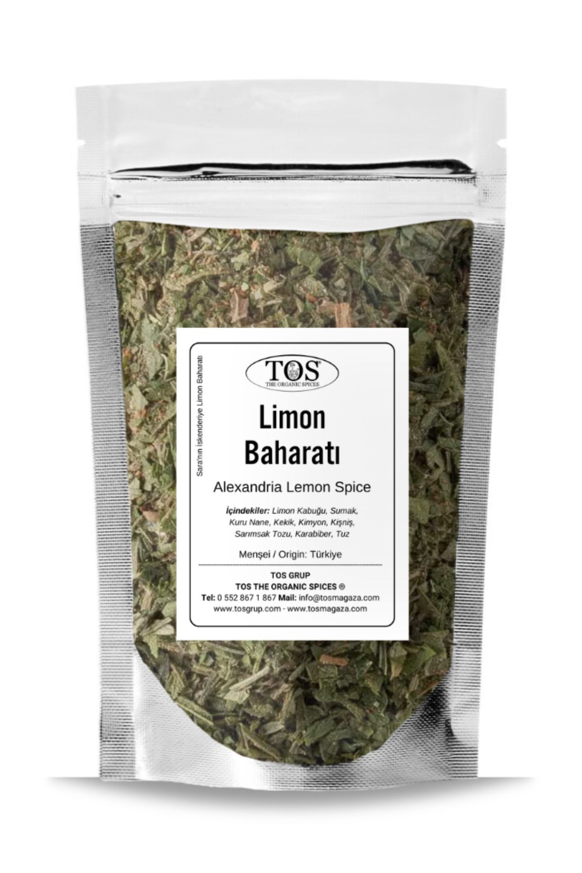 TOS The Organic Spices Sara'nın İskenderiye Limon Baharatı 100 gr Sara's Alexandria Lemon Spice