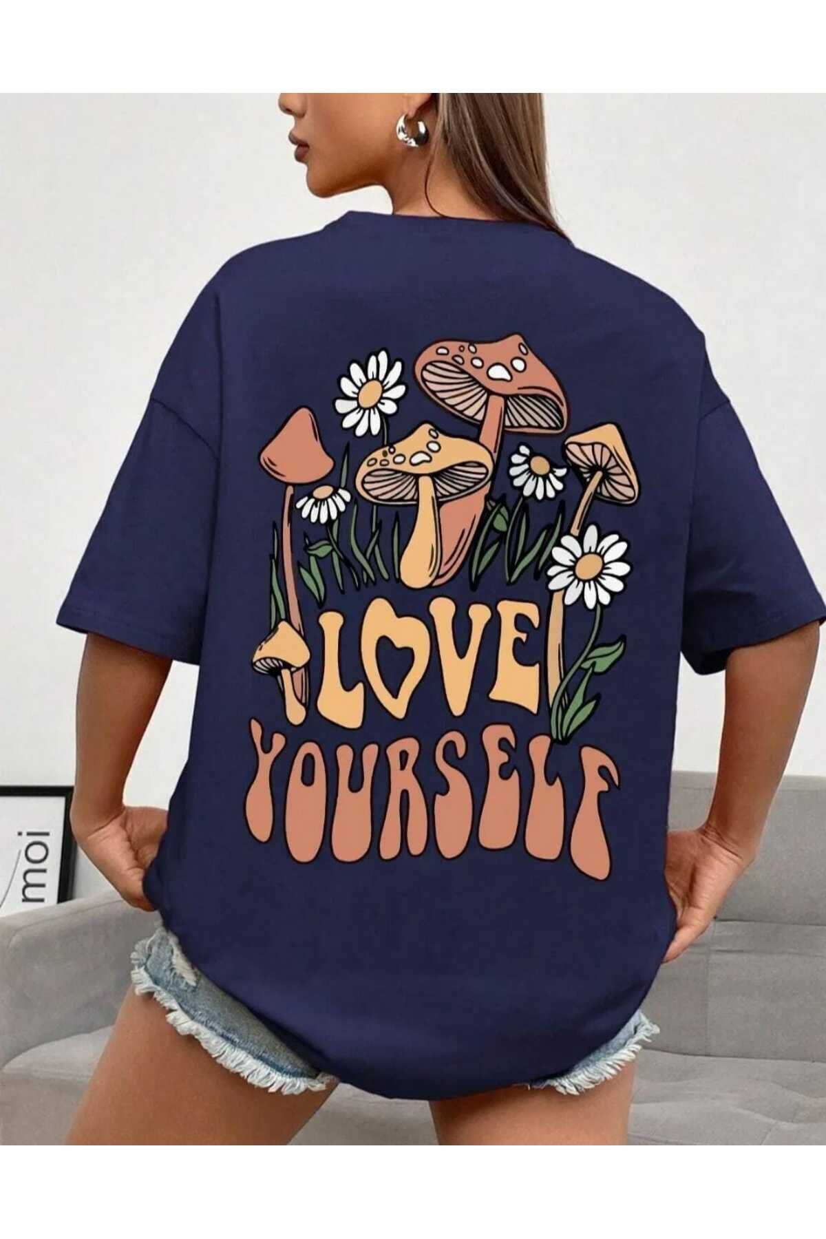 KOZİA OUTDOORS malkoçbey love yourself baskılı t-şhirt