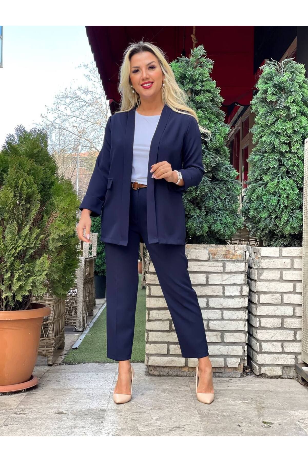 CATTLEYAS Blazer ceket pantolon ikili takım