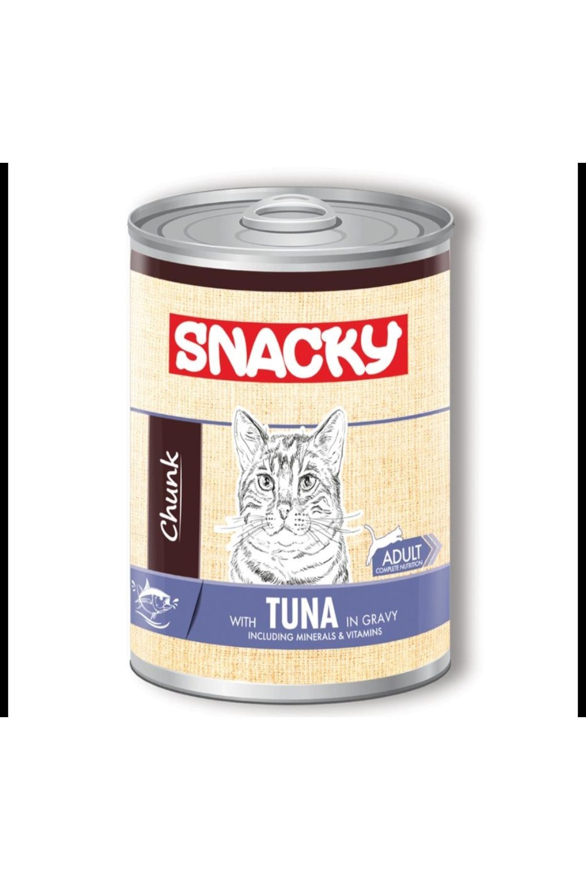 Snacky Chunk Ton Balıklı Yetişkin Kedi Konservesi 400 Gr