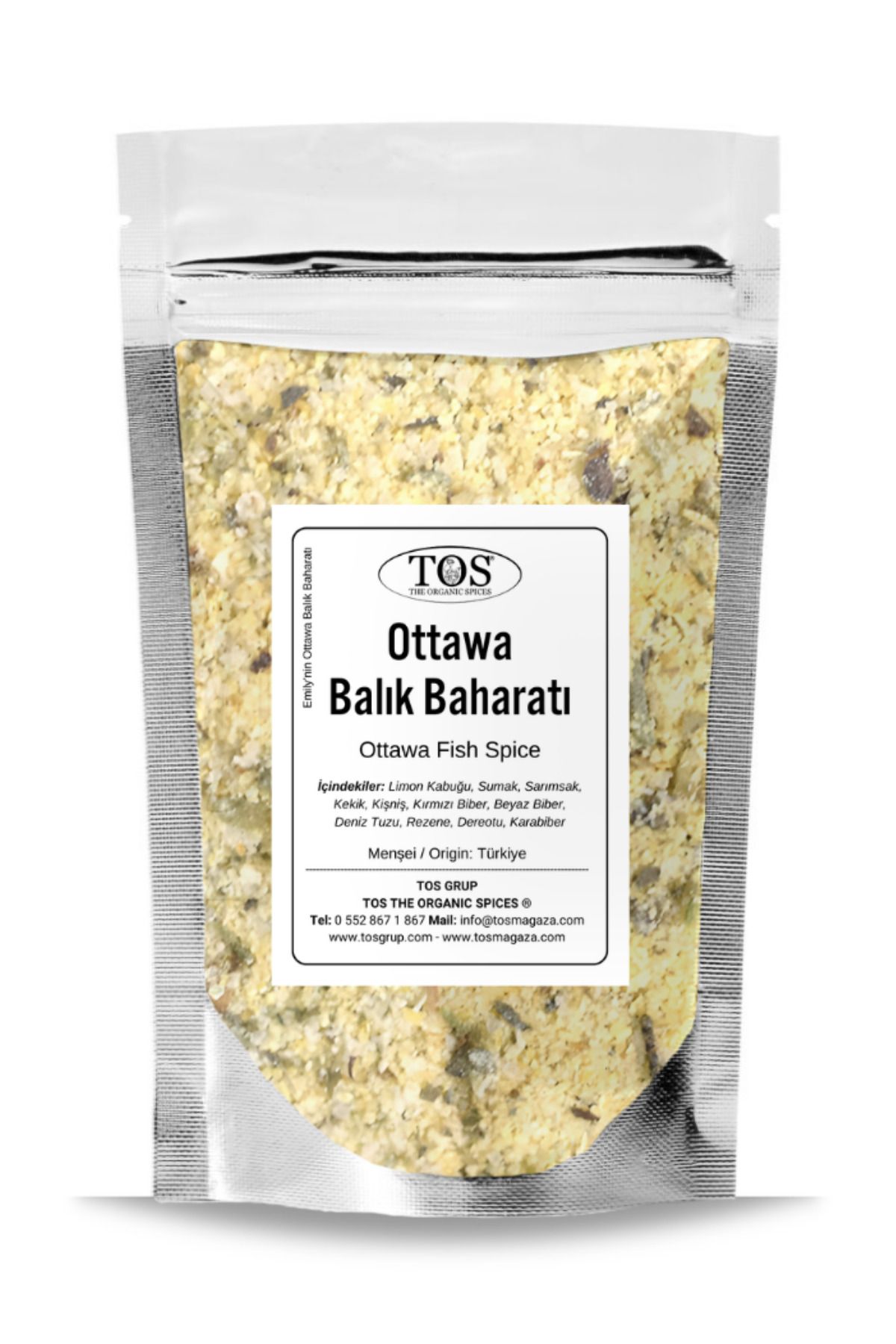 TOS The Organic Spices Emily'nin Ottawa Balık Baharatı 100 gr Emily's Ottawa Fish Spice