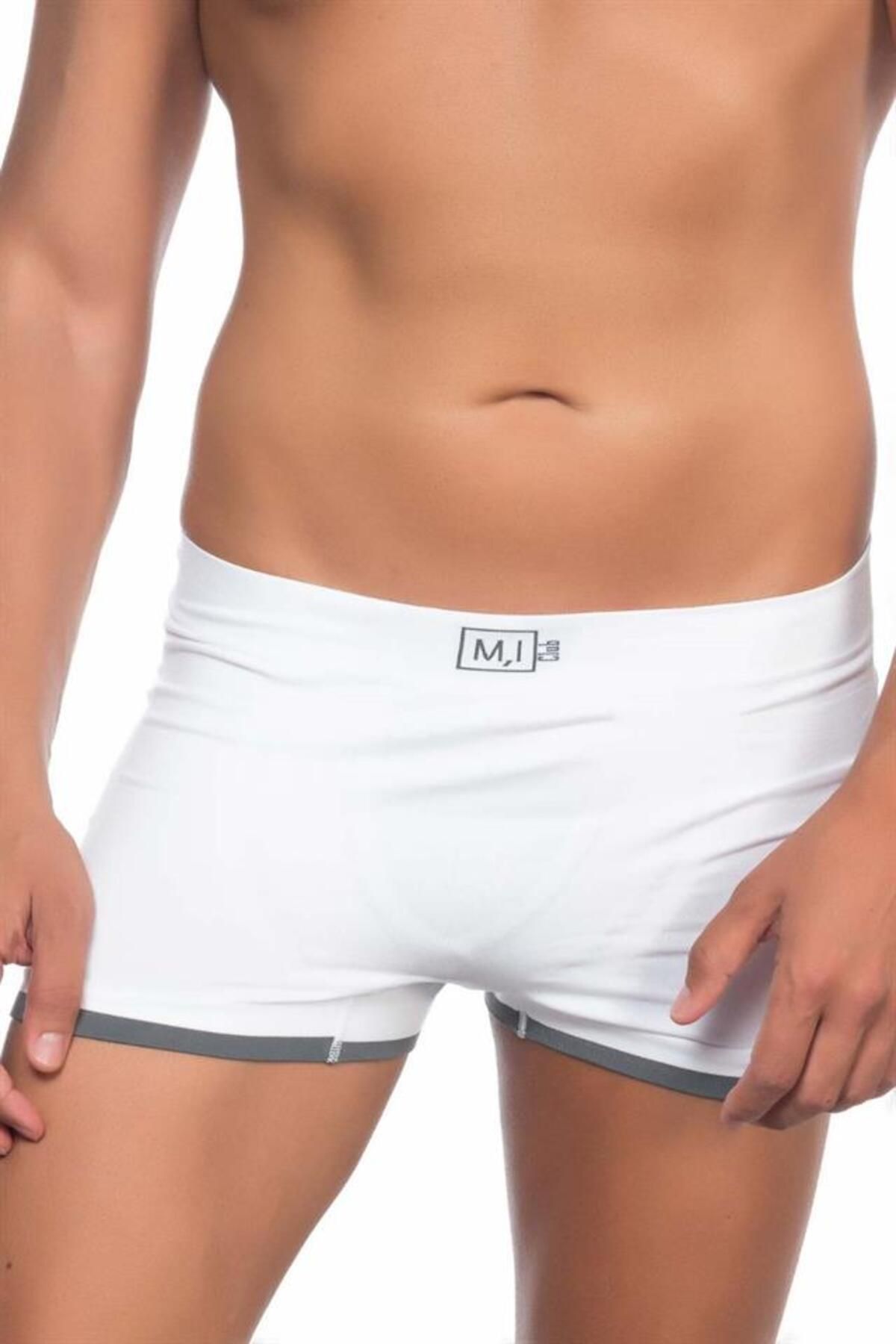 EMAY STORE Beyaz Emay 2104 Soft Erkek Boxer