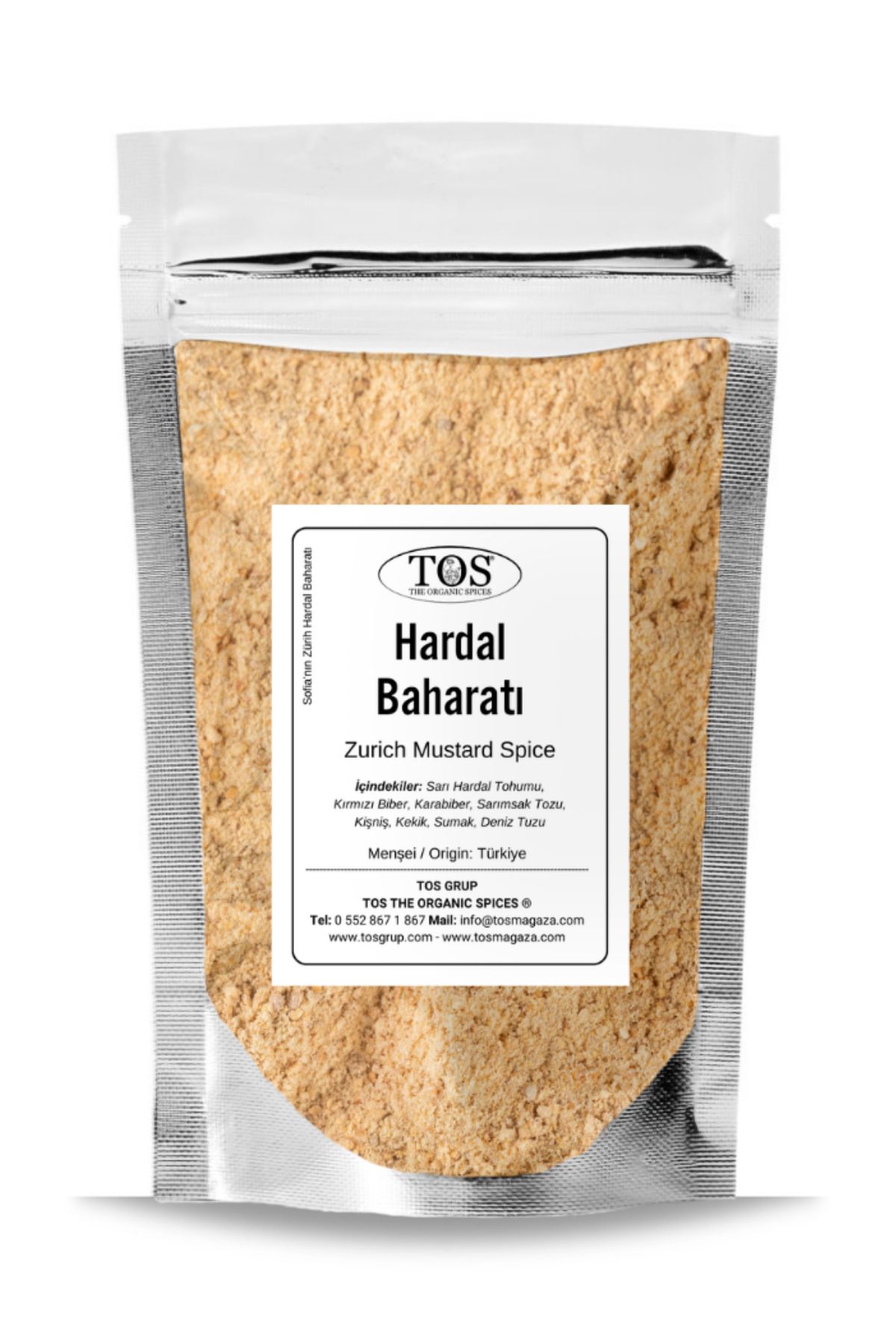 TOS The Organic Spices Sofia'nın Zürih Hardal Baharatı 500 gr Sofia's Zurich Mustard Spice