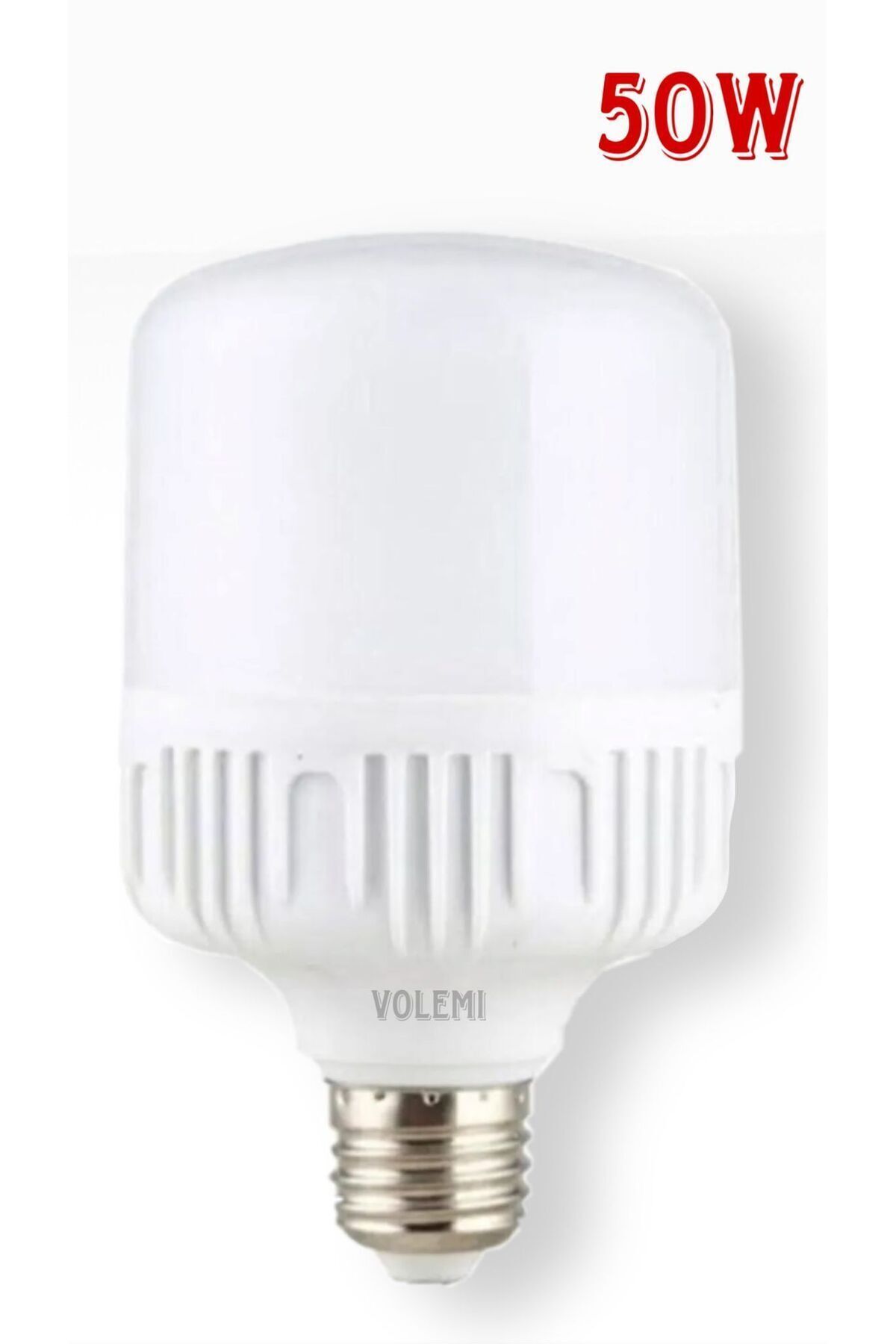 VOLEMİ Yerli Üretim 50 watt Ledli Tasarruflu Ampul E27 Beyaz Işık