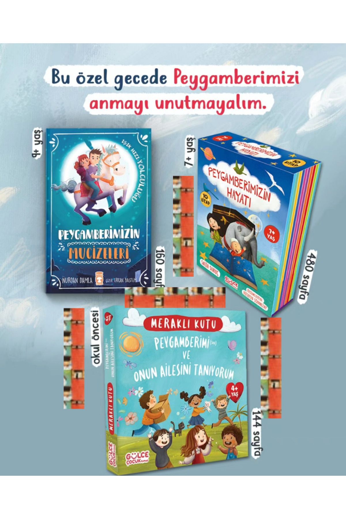 Gülce Kitap 1.2.Sınıf-Peygamberimizin Mucizeleri,Peygamberimizin Hayatı Set (10Kit),Meraklı Kutu (1Kitap-2set)