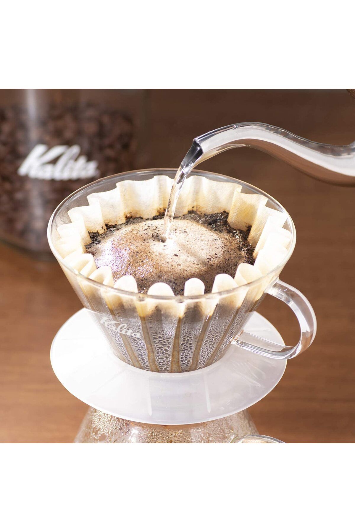 Kalita-Wave Paper Coffee Filters I Size 185 I 100 Count I Pour Over Dripper I Made in Japan, White 3
