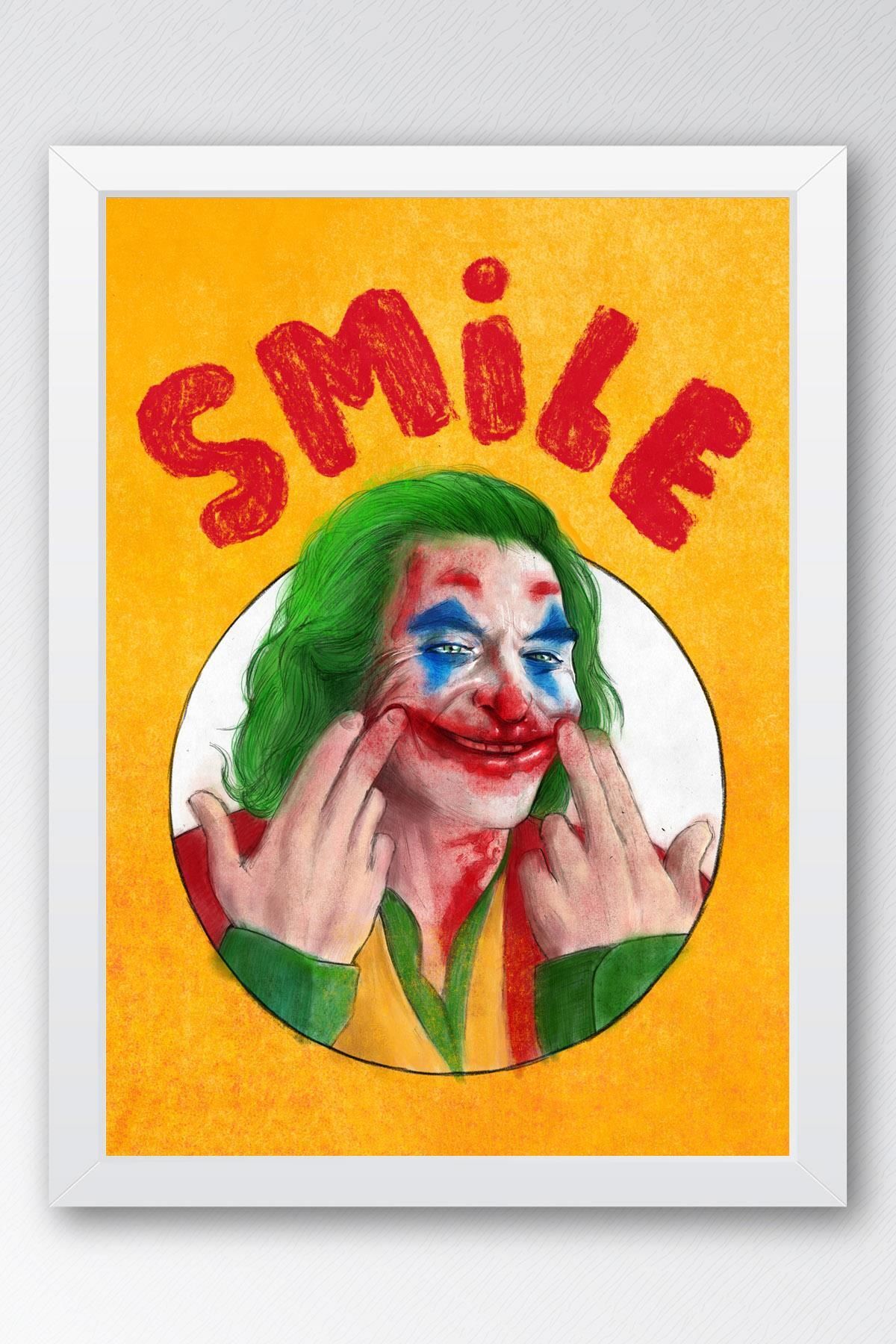 Saturn Joker Smile Çerçeveli Tablo - Film Posteri Tablo