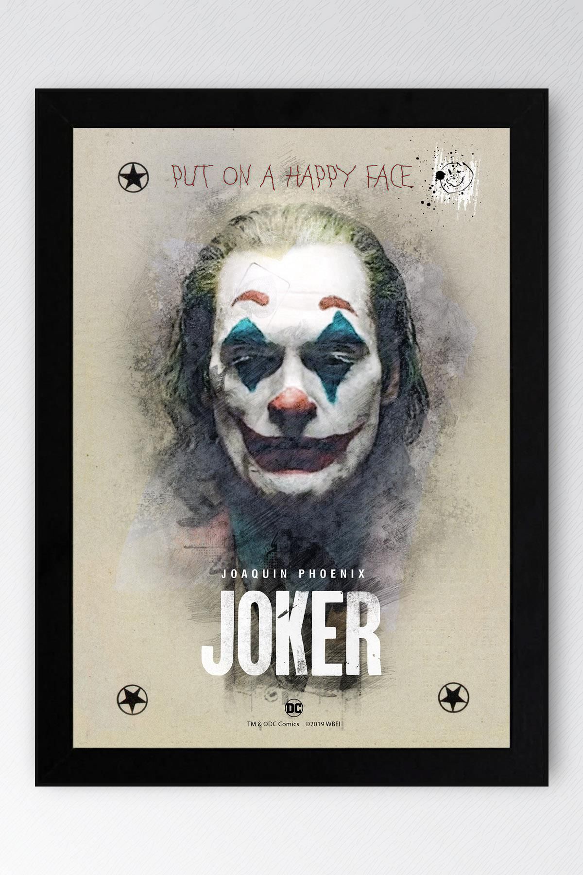 Saturn Joker Put On a Happy Face Çerçeveli Tablo - Film Posteri Tablo