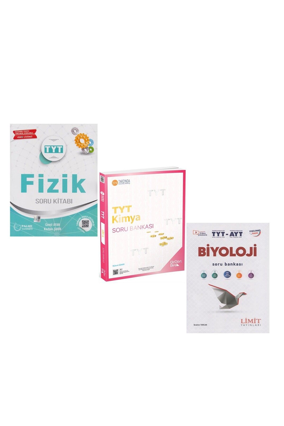 Ankara Kitap Merkezi TYT Kimya Fizik ve Biyoloji Soru Bankası 3 Kitap Set