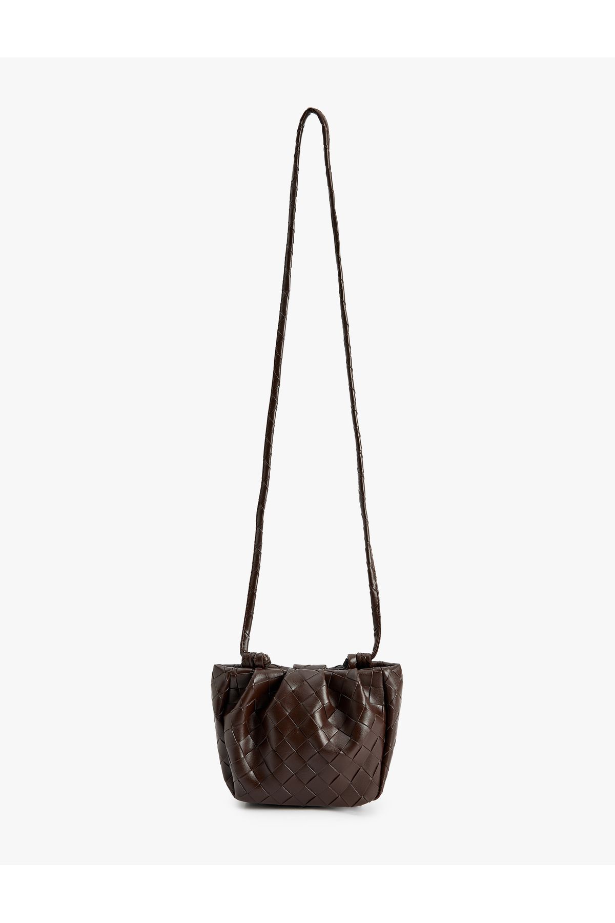 Koton-Faux Leather Drawstring Crossbody Bag 5