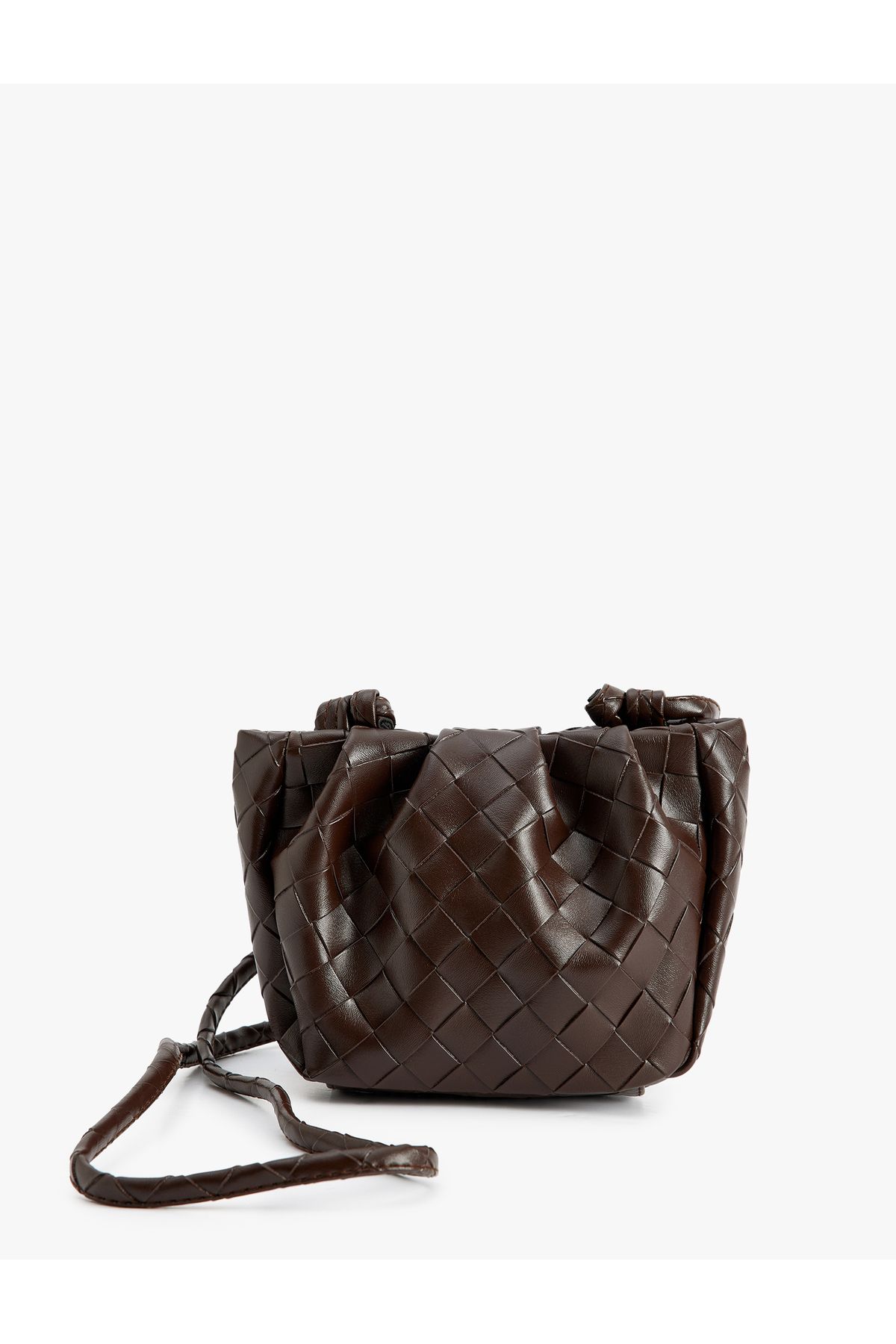 Koton-Faux Leather Drawstring Crossbody Bag 2