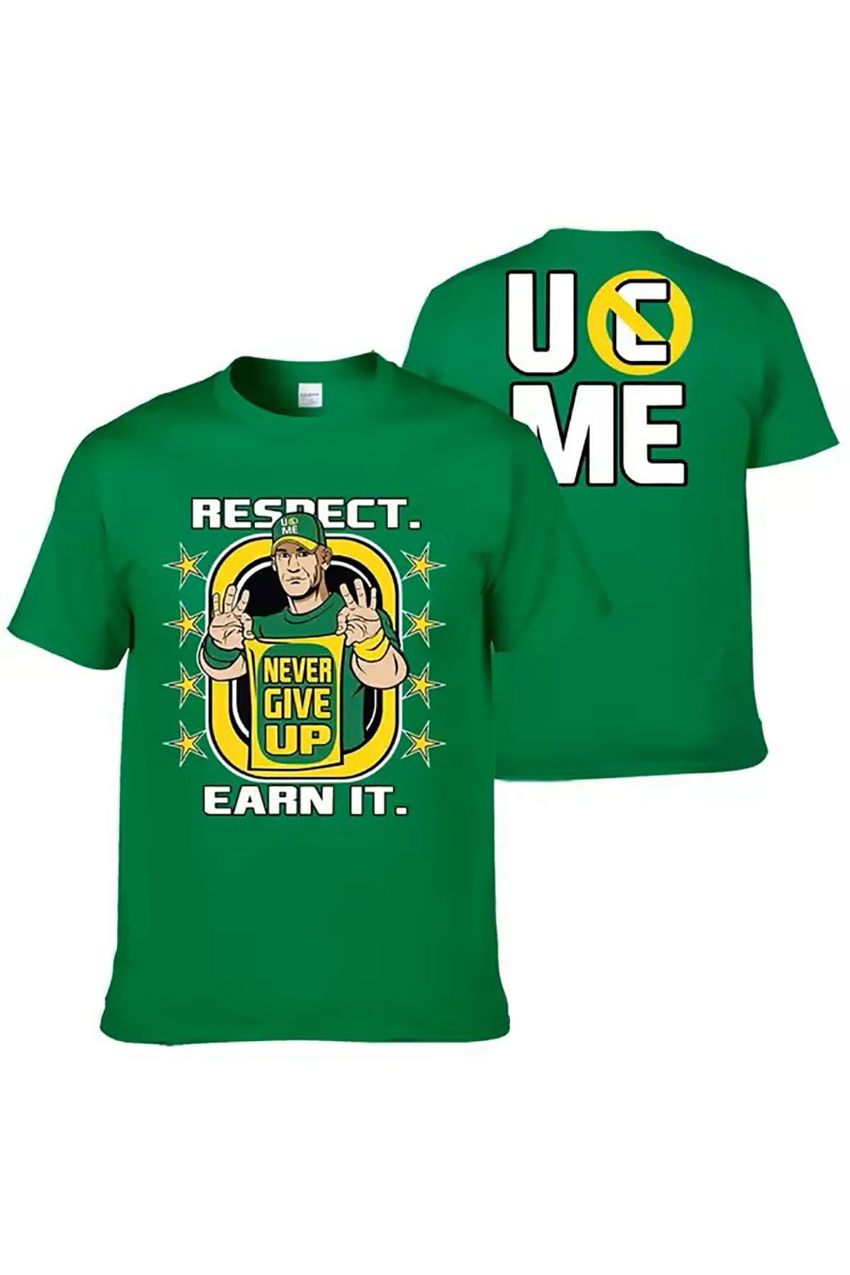 LEIVOR John Cena UC ME Never Give Up Baskılı Pamuk T-shirt