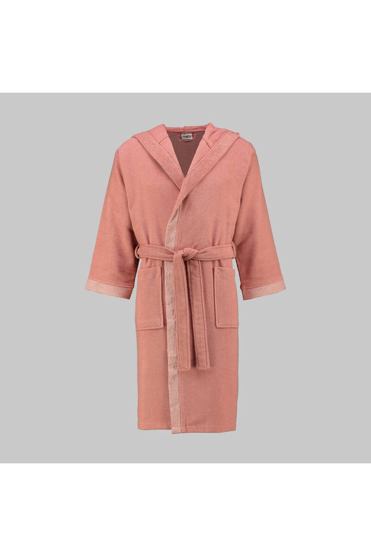 Sarev-100% Cotton Street Salmon Bathrobe (m) 1