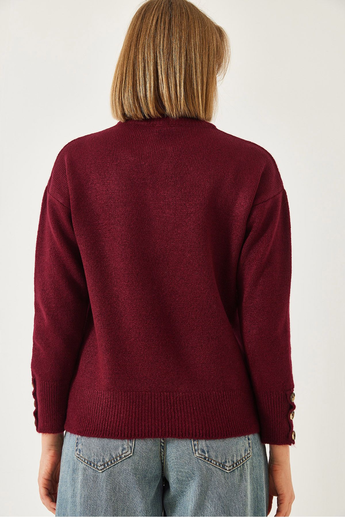 Bianco Lucci-Women's Sleeve Placket Sweater 20247587 6