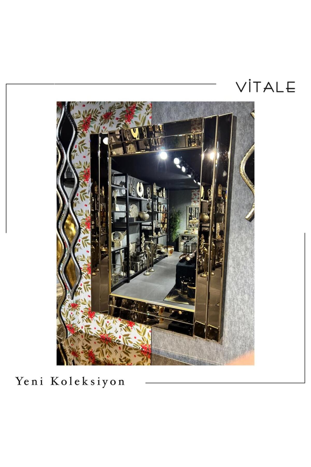 Vitale Gold Parçalı Duvar Aynası AK.WLT0494