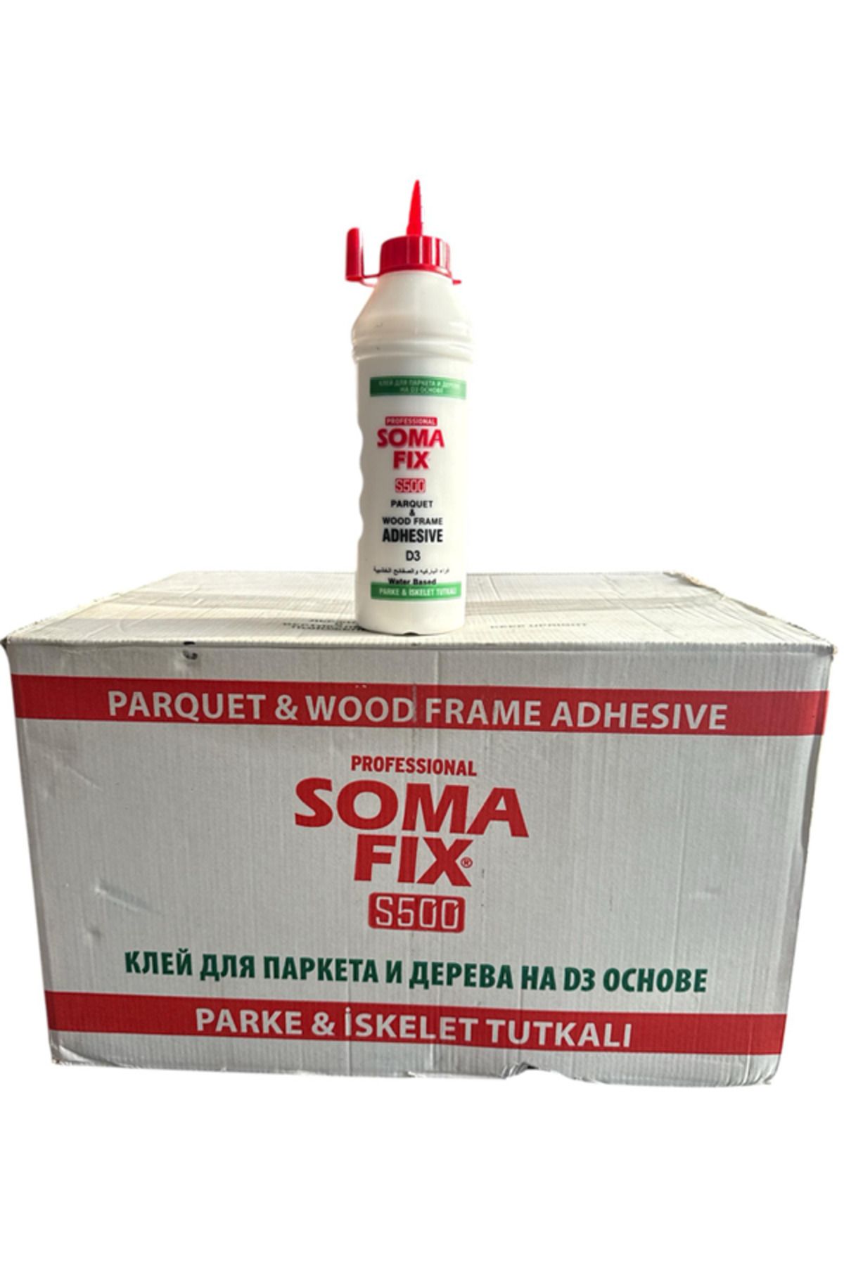 Somafix 500 ml Beyaz Parke ve Tutkalı Mobilya Yapıştırıcısı D3  (24 Adet)