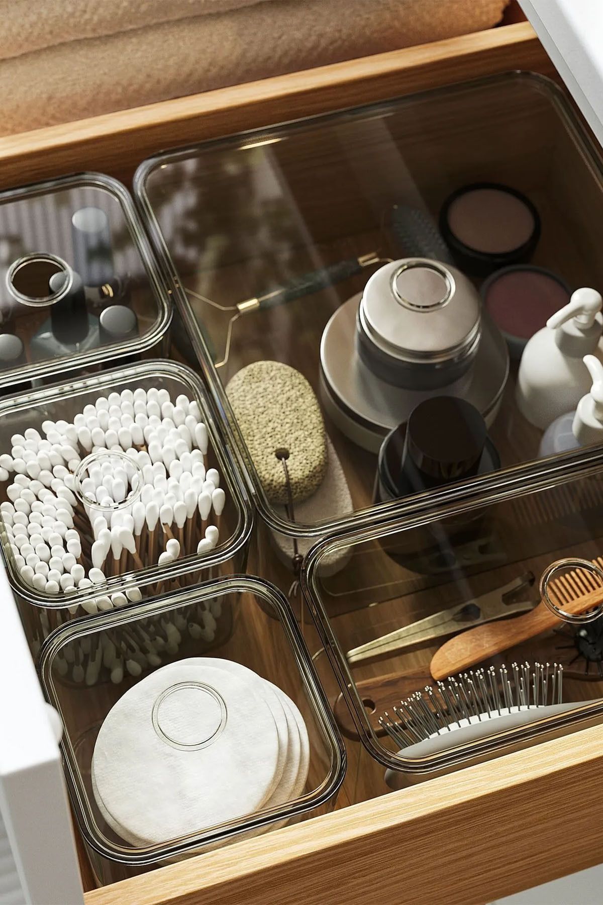 Binbirreyon-5 Pieces Organize Box with Lid - Drawer Organizer Dd044 3