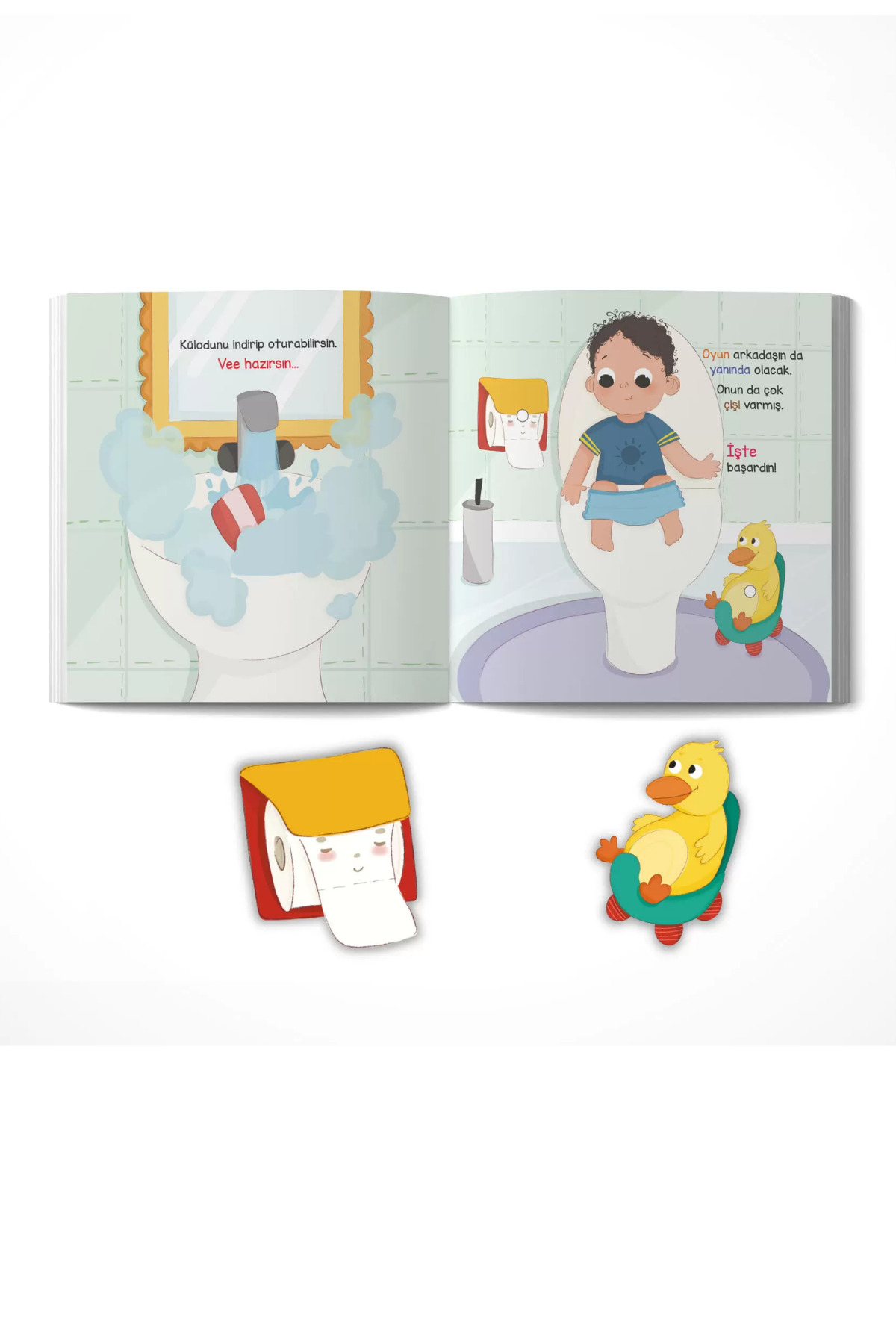 Çocuk Akademi Cırt Cırt Vakti 9-16 Ay Kız Bebek Kitabı ve Tuvalete Gidiyorum Cırt Cırtlı Etkinlik Kitabı fotoğrafı 4 (önizleme)