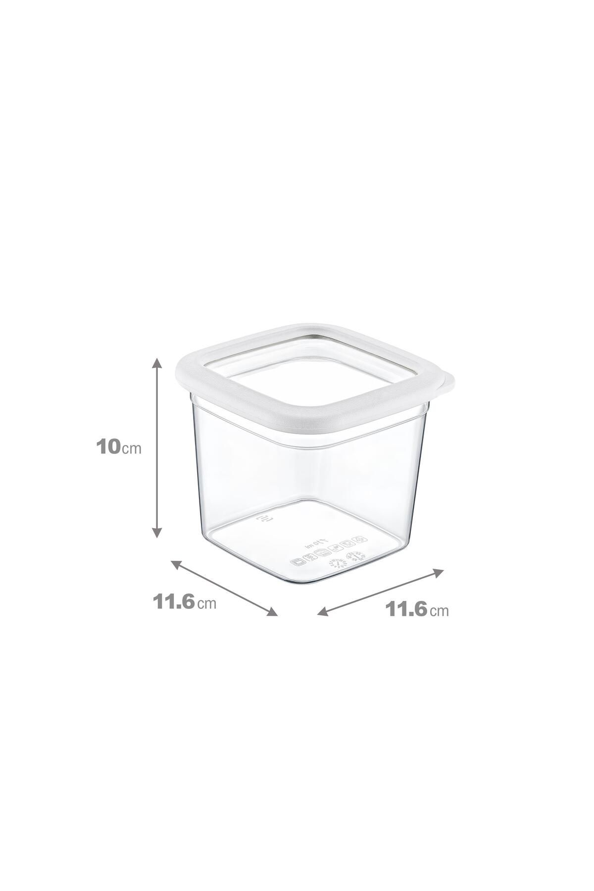 Smartware-White Scale Square Storage Set of 12 - 740 ml 3