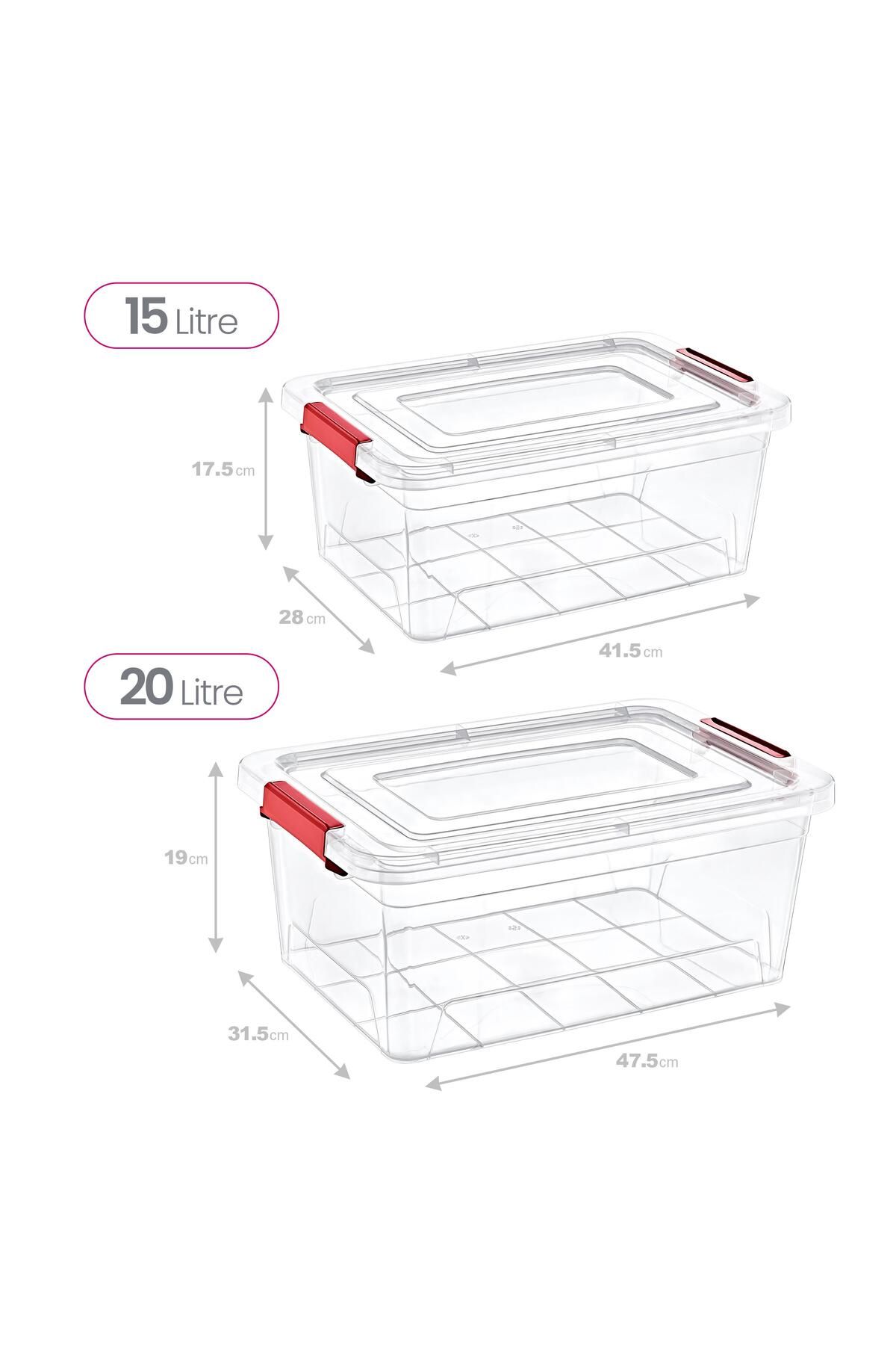 Smartware-Set of 2 Smart Box Storage Containers 15-20 Lt 3