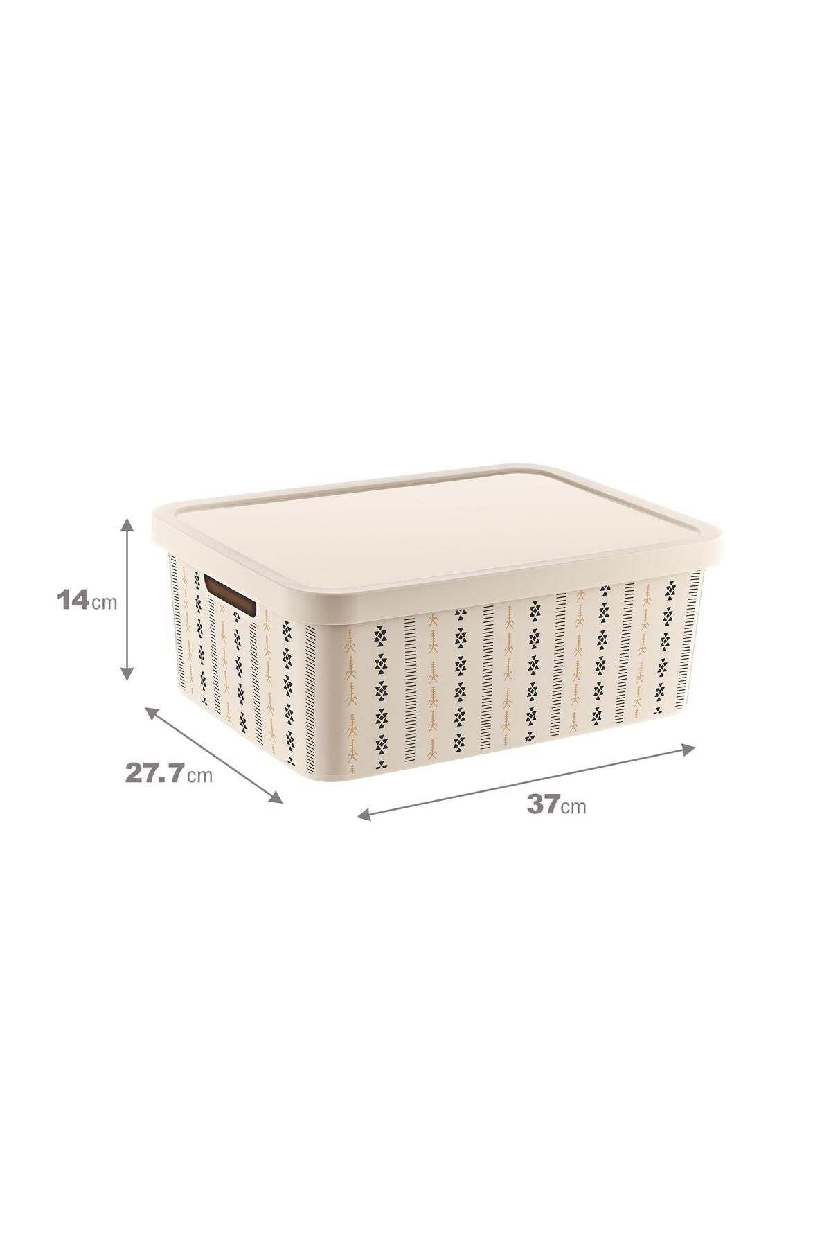 Smartware-Stafi Patterned Multi-Purpose Box with Lid 12 lt 2