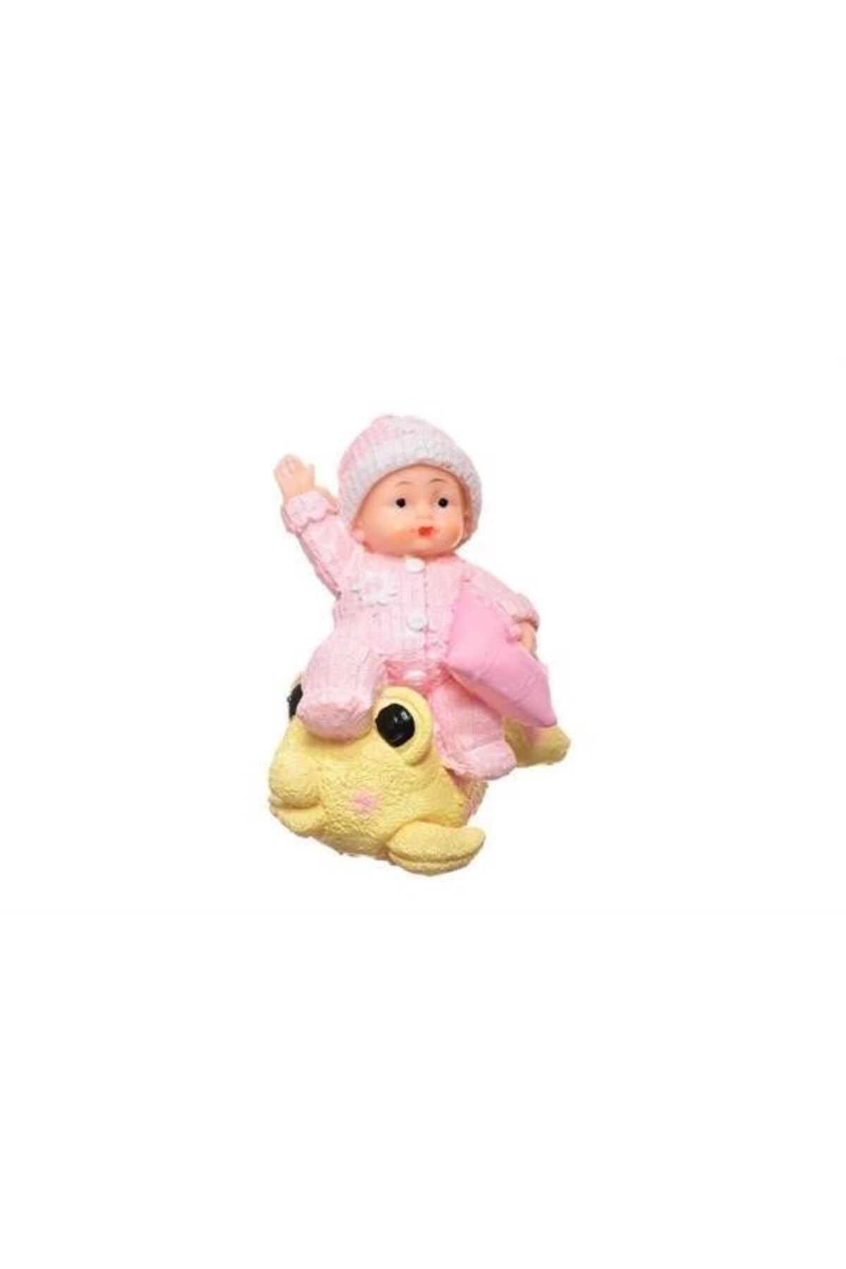 BY NEVSER ® Decotown Hediyelik Sevimli Pembe Bebek Biblo Polyester Süs Eşyası