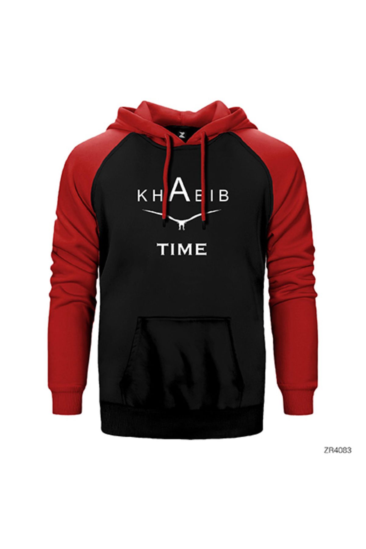 Z zepplin UFC Khabib Nurmagomedov Time Kırmızı Renk Reglan Kol Kapşonlu Sweatshirt