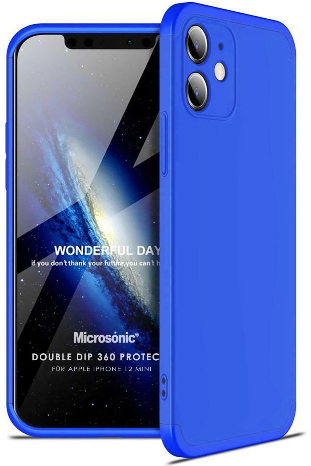 STOREMAX srhtDS iPhone 12 Mini için Kılıf Double Dip 360 Protective Mavi [iPhone 12 Mini ile Uyumlu Kılı