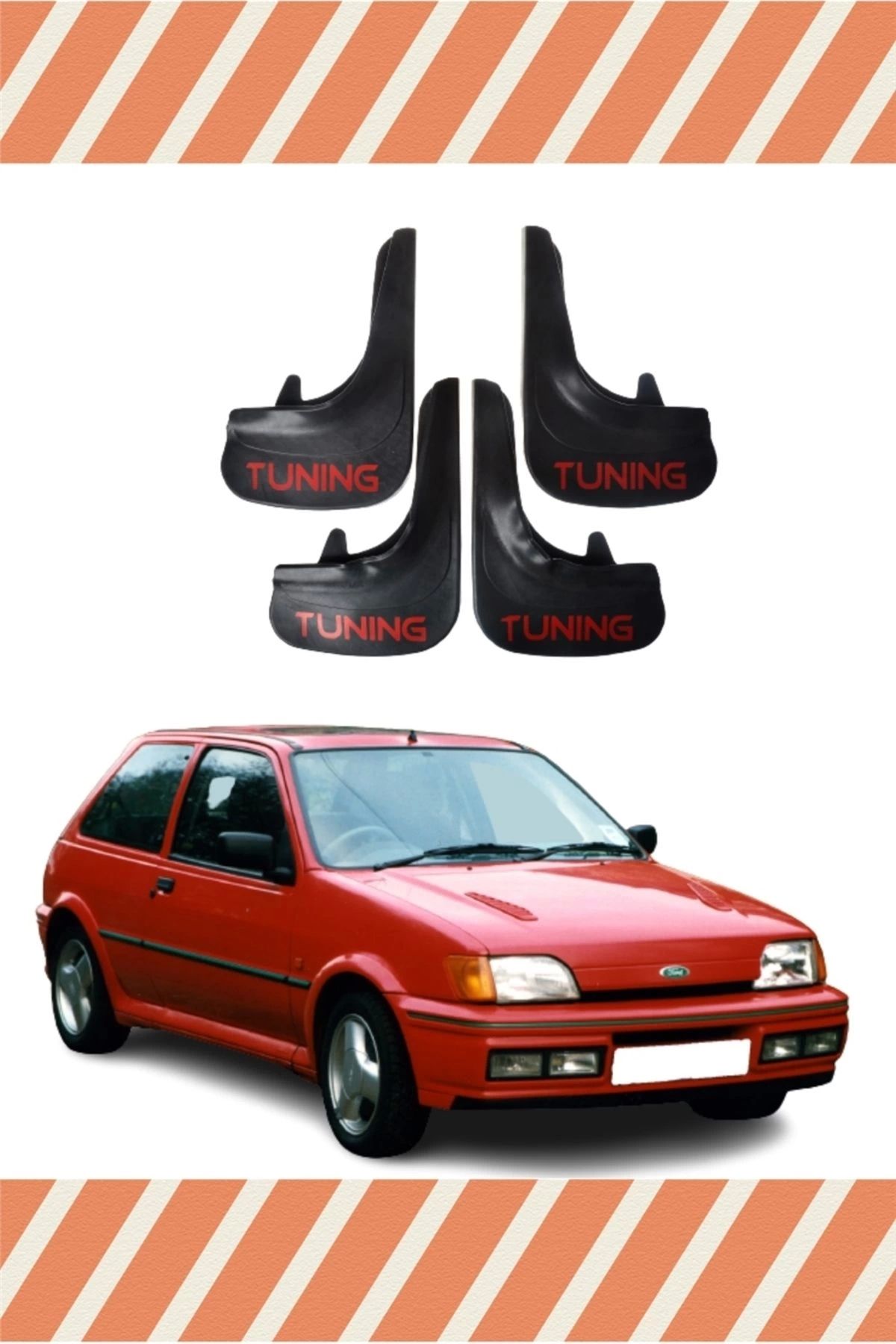 Alpax Ford Fiesta 1990-2002 tuning yazılı 4’lü tozluk çamurluk paçalık