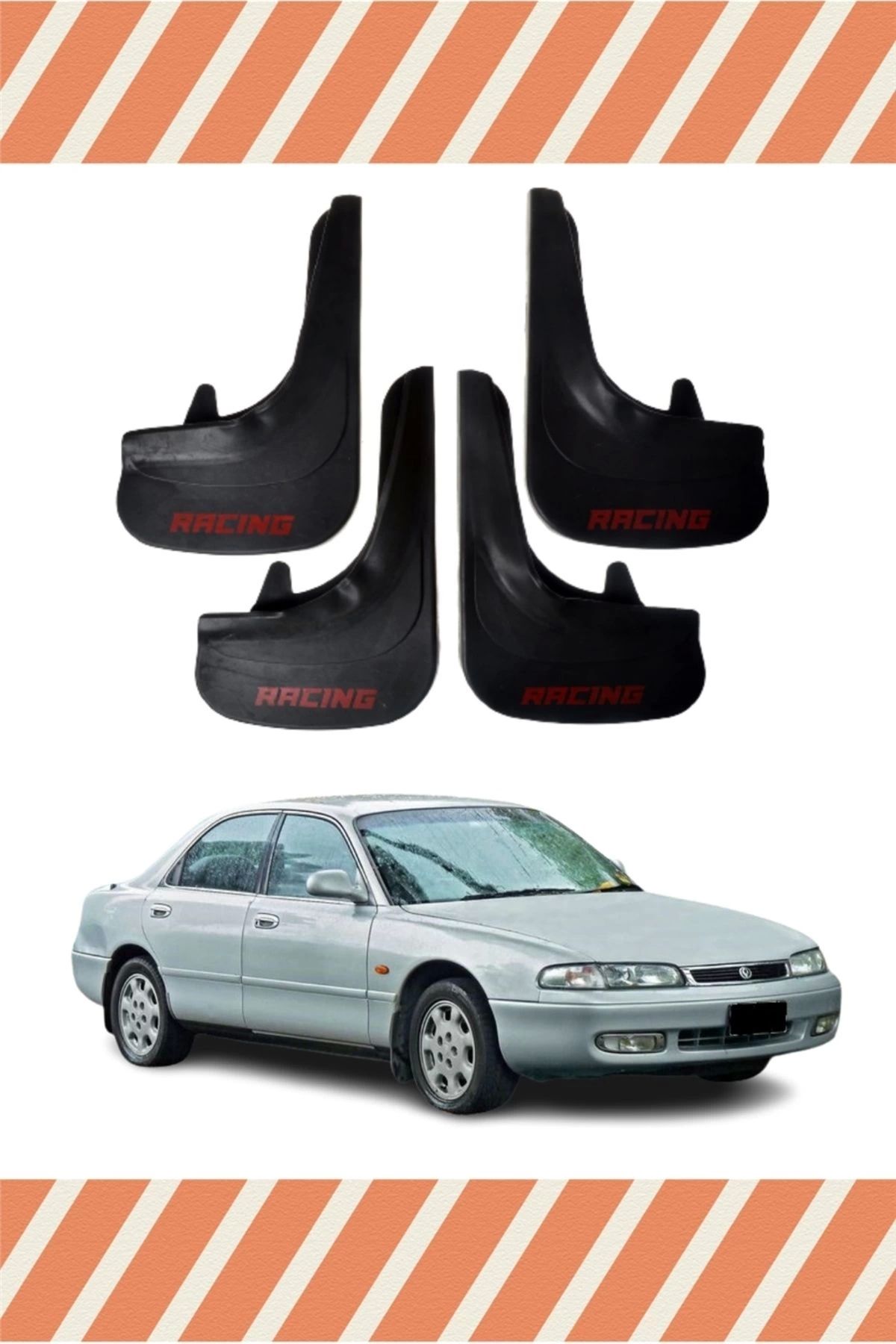 Alpax Mazda 626 Racing yazılı 4’lü tozluk çamurluk paçalık kaliteli koruma