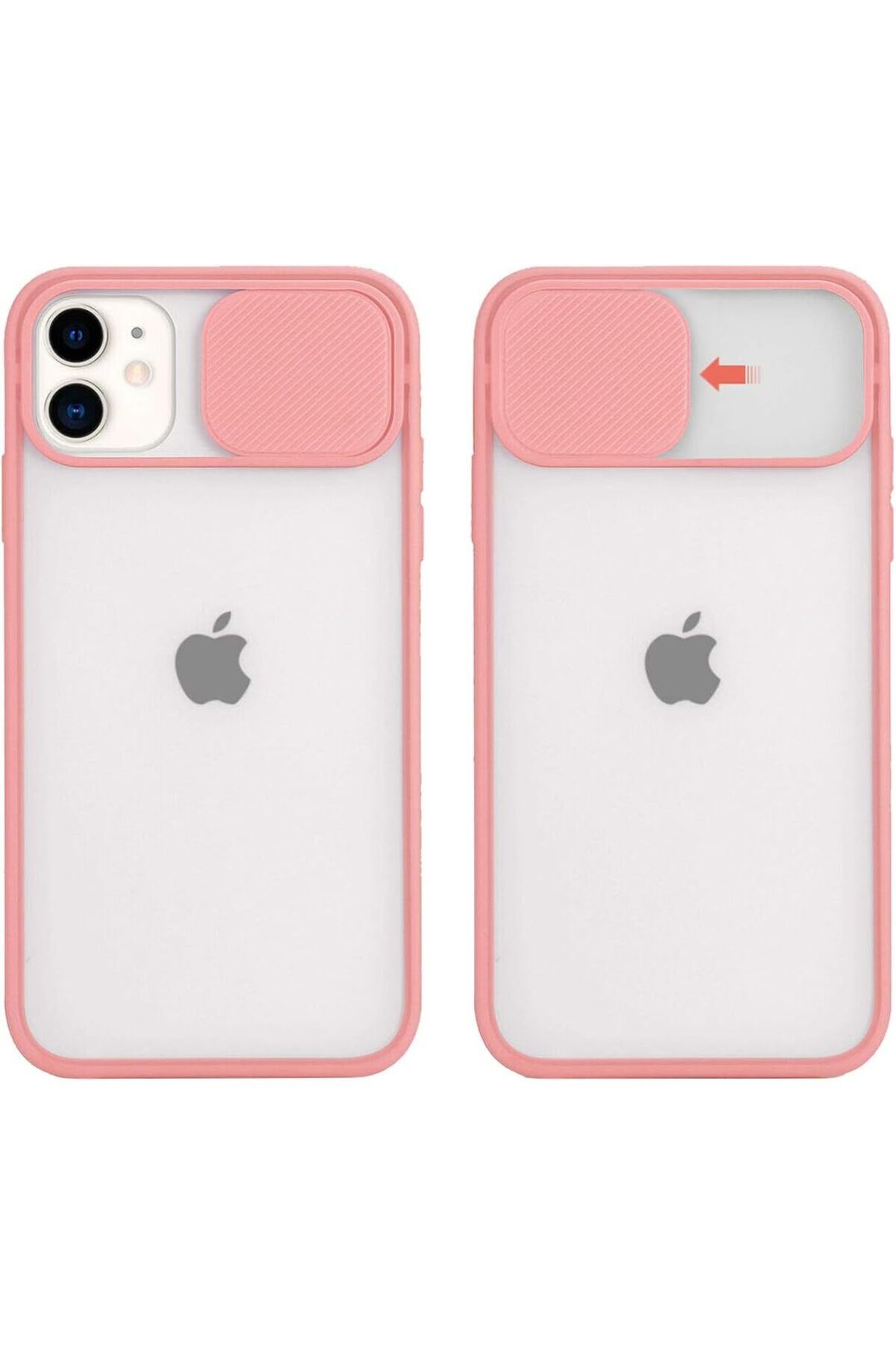 STOREMAX srhtDS iPhone 12 Mini ile Uyumlu Kılıf (5.4inç) Zore Lensi Kapak Sürgülü Kamera Lens Koruması