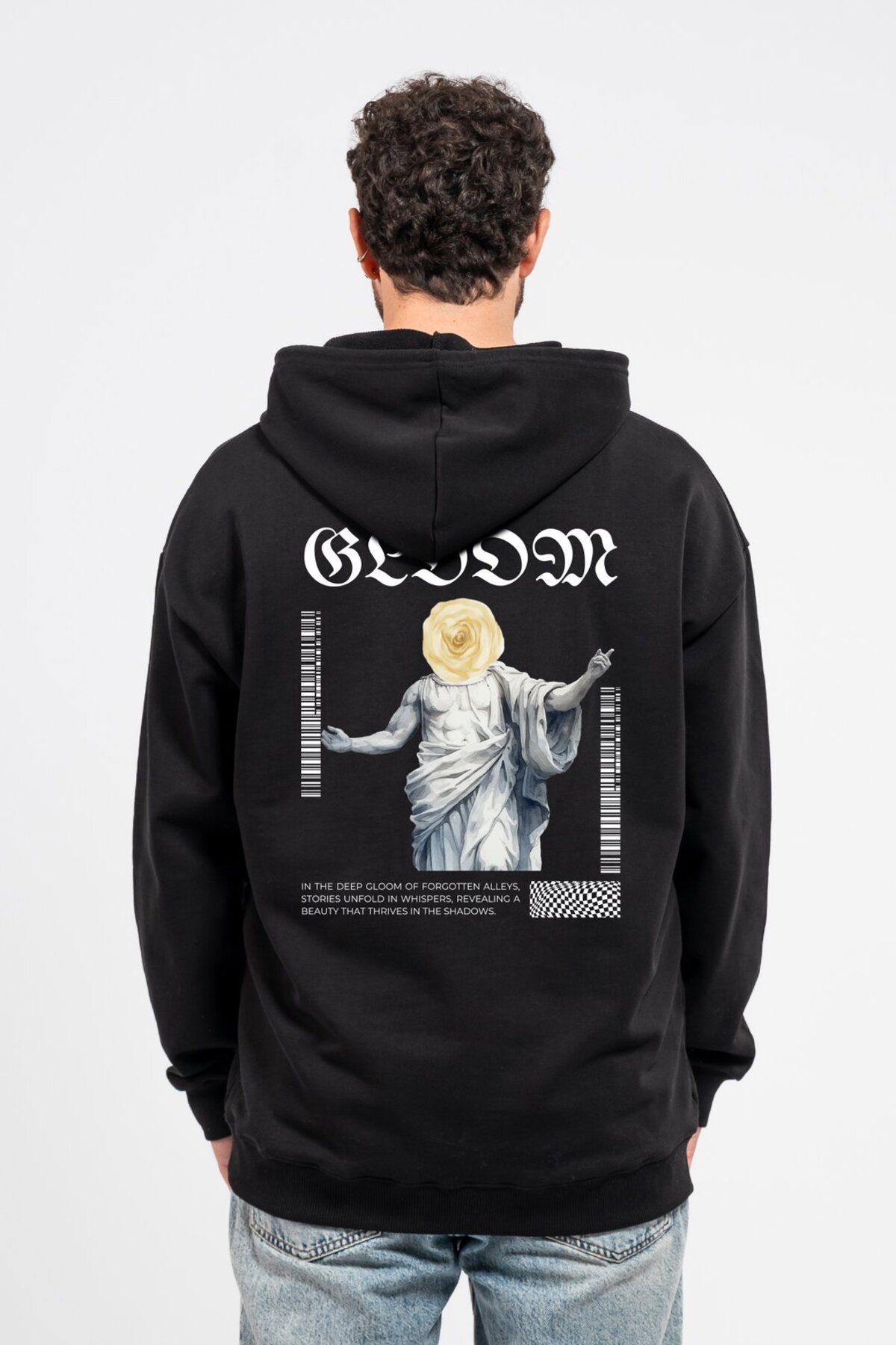 LUMARTA Oversize Sırtta Bloom Baskılı Hoodie