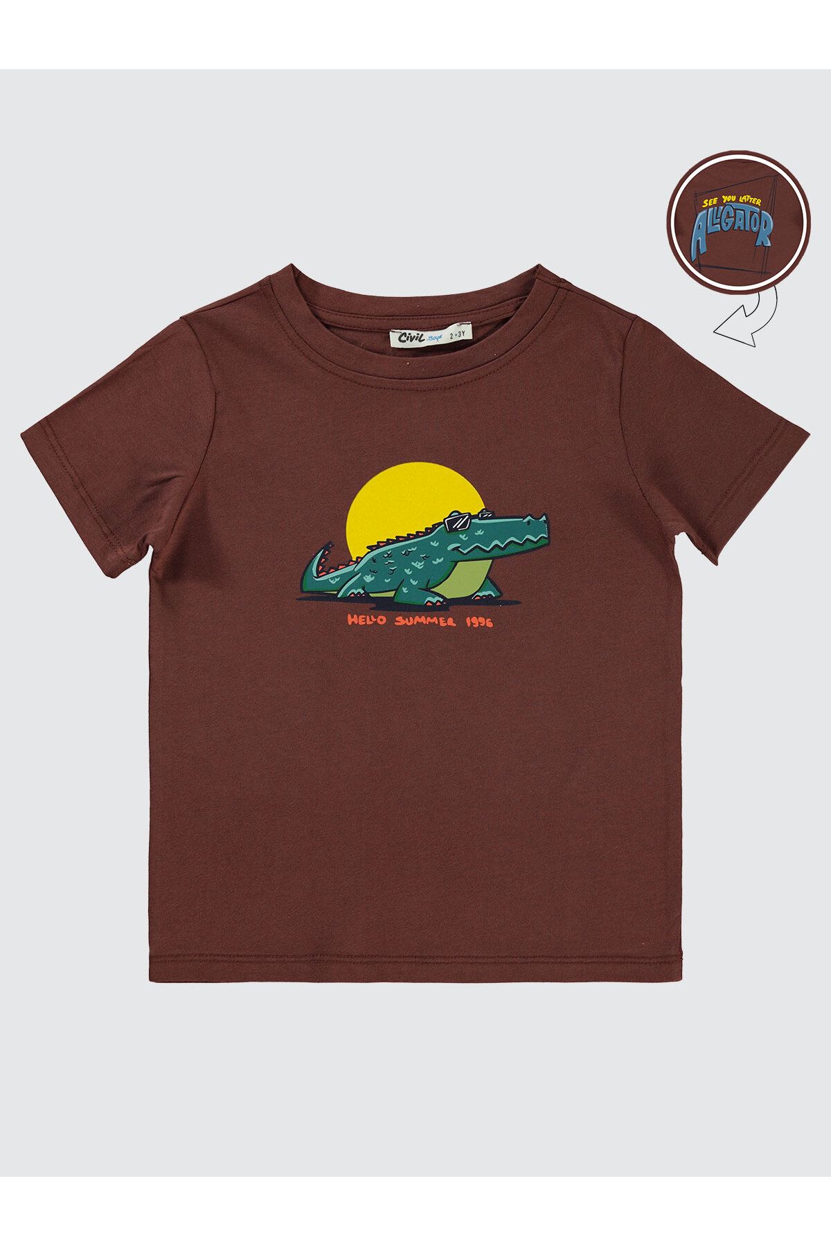 Civil Boys-Boy's T-Shirt 2-5 Years Brown 1