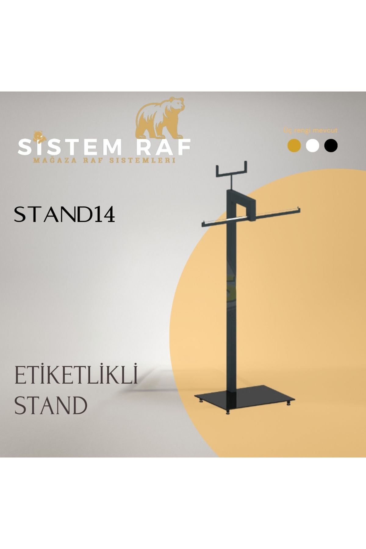 sistem raf Sac Tabanlı T Stand - Elbise Askısı