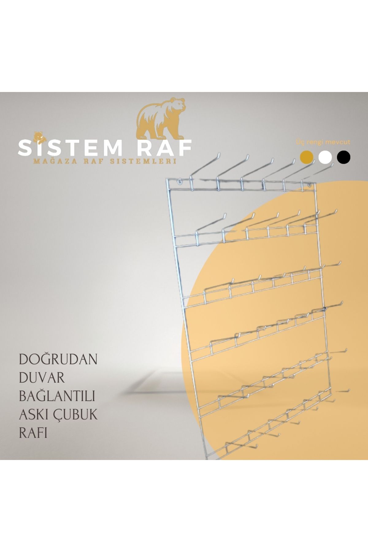 sistem raf Doğrudan Duvar Bağlantılı Askı Çubuk Rafı