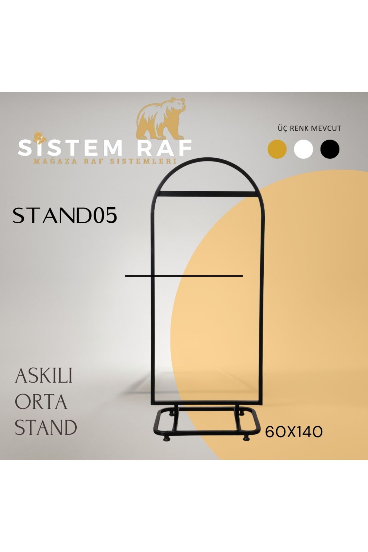 sistem raf Ay Stand - Metal  Askılık Standı