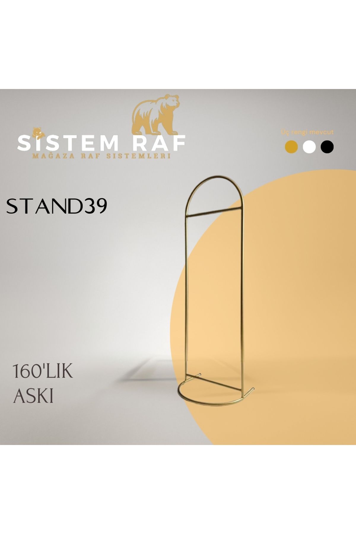 sistem raf 160’lık Gold Askılık - Orta Stand