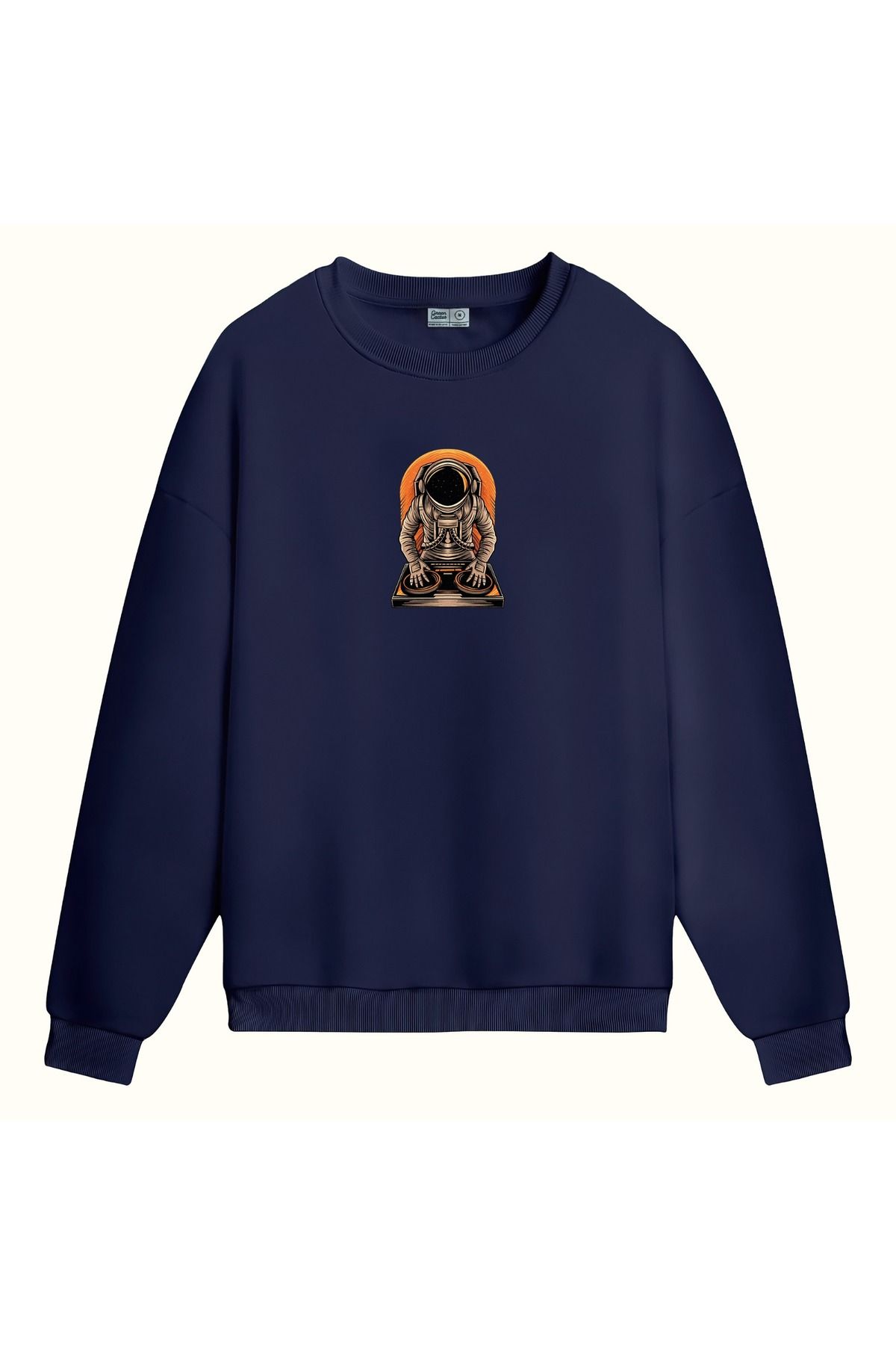 CCwear dj north baskılı bisiklet yaka sweatshirt