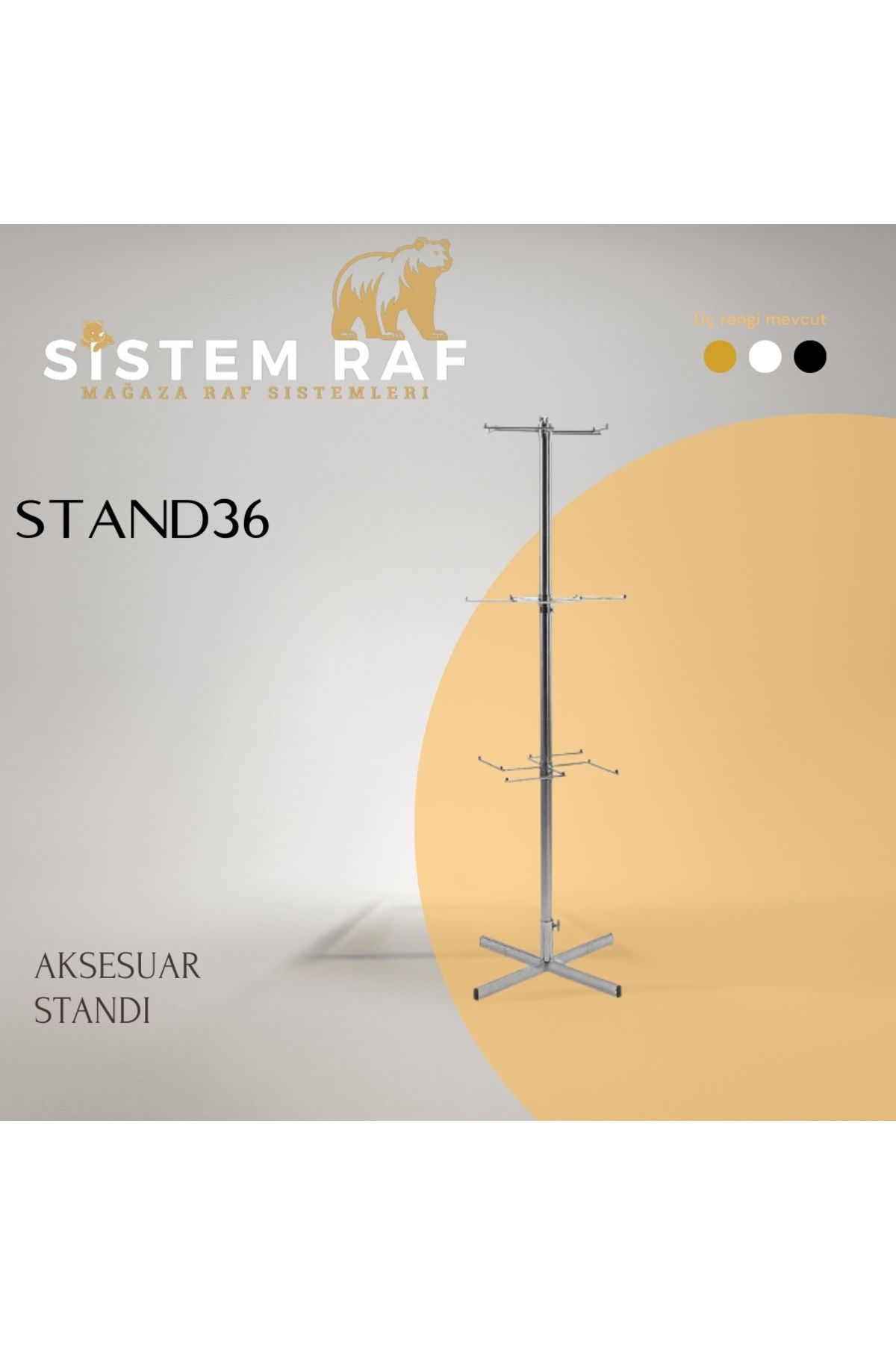 sistem raf 3 Katlı Aksesuar Askılık Standı