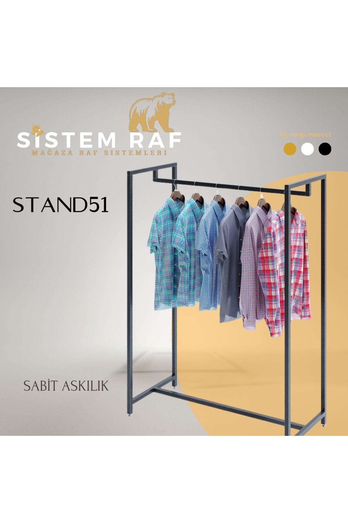 sistem raf Sabit Askılık - Orta Stand